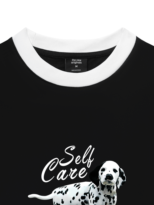Áo Thun Ringer Relaxed Fit Animal Rainy Puppy