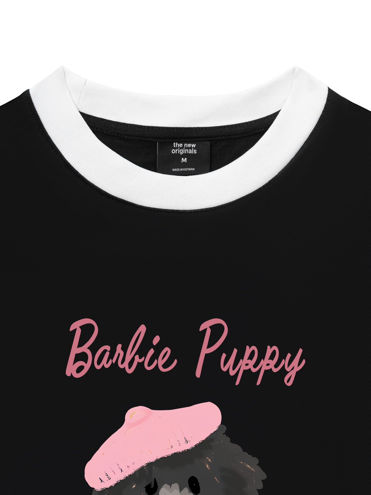 Áo Thun Ringer Relaxed Fit Animal Barbie Puppy
