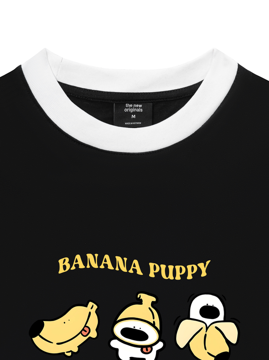 Áo Thun Ringer Relaxed Fit Banana Puppy