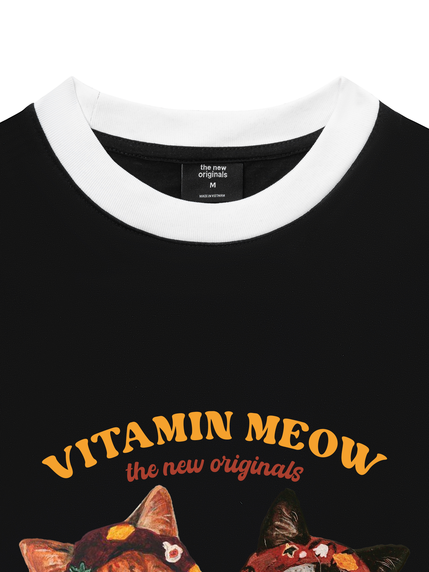 Áo Thun Ringer Relaxed Fit Vitamin Meow
