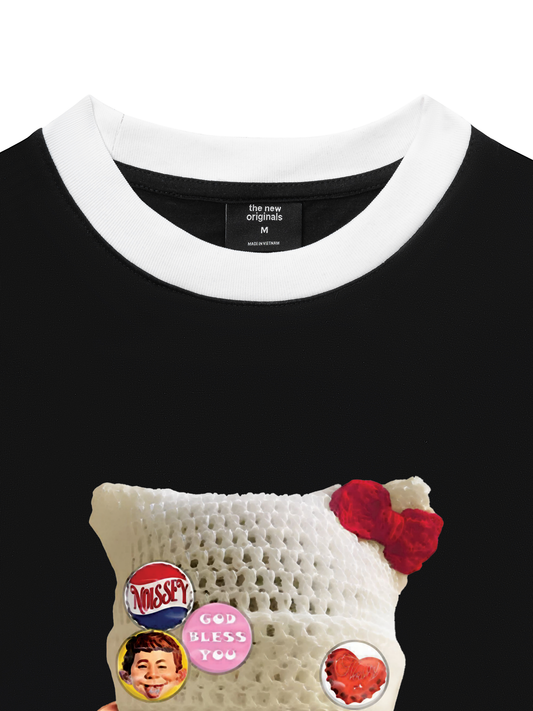 Áo Thun Ringer Relaxed Fit Badge DIY_ bad boy_s woolen hat