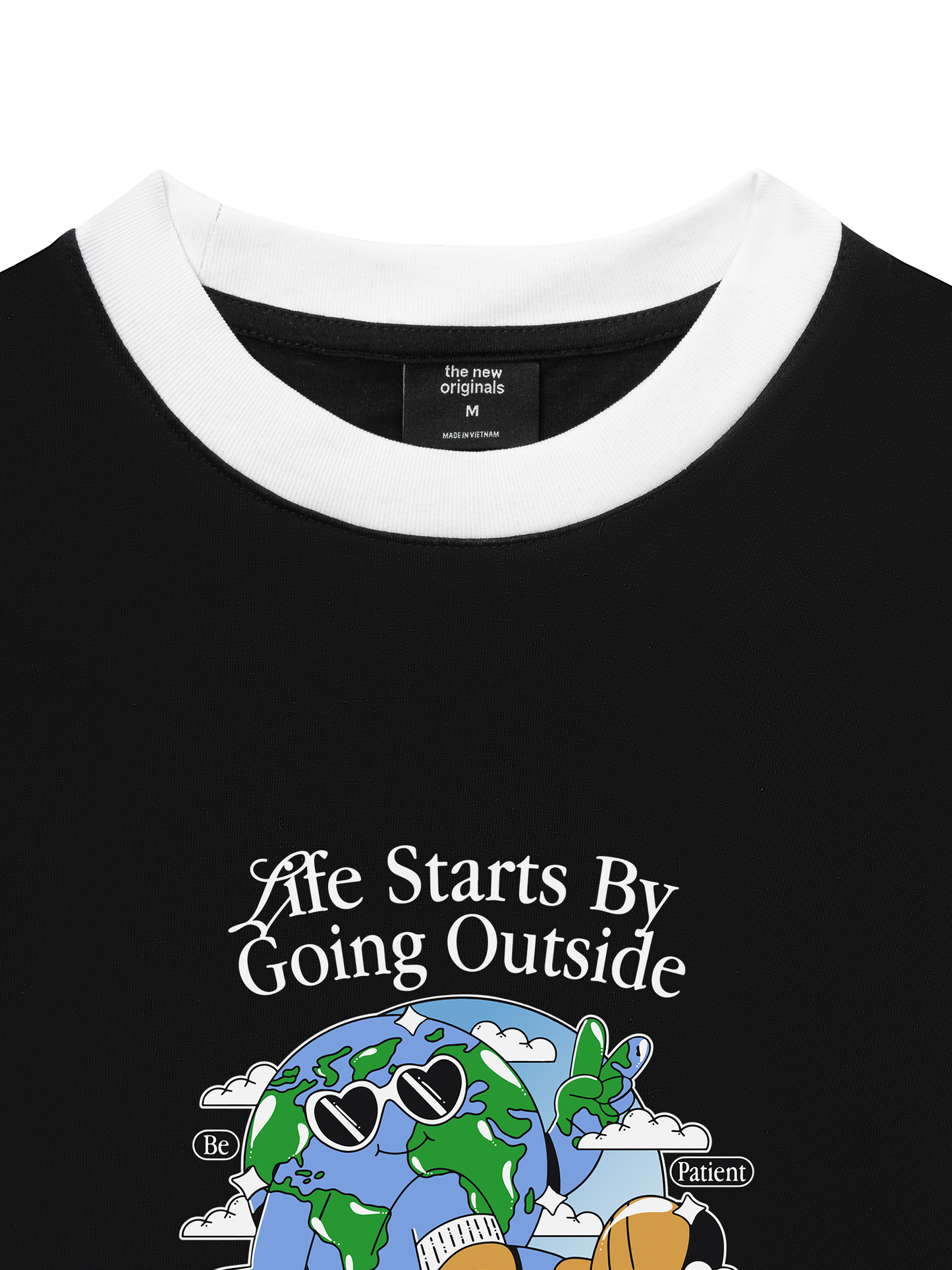 Áo Thun Ringer Relaxed Fit Life Starts By Going Outside