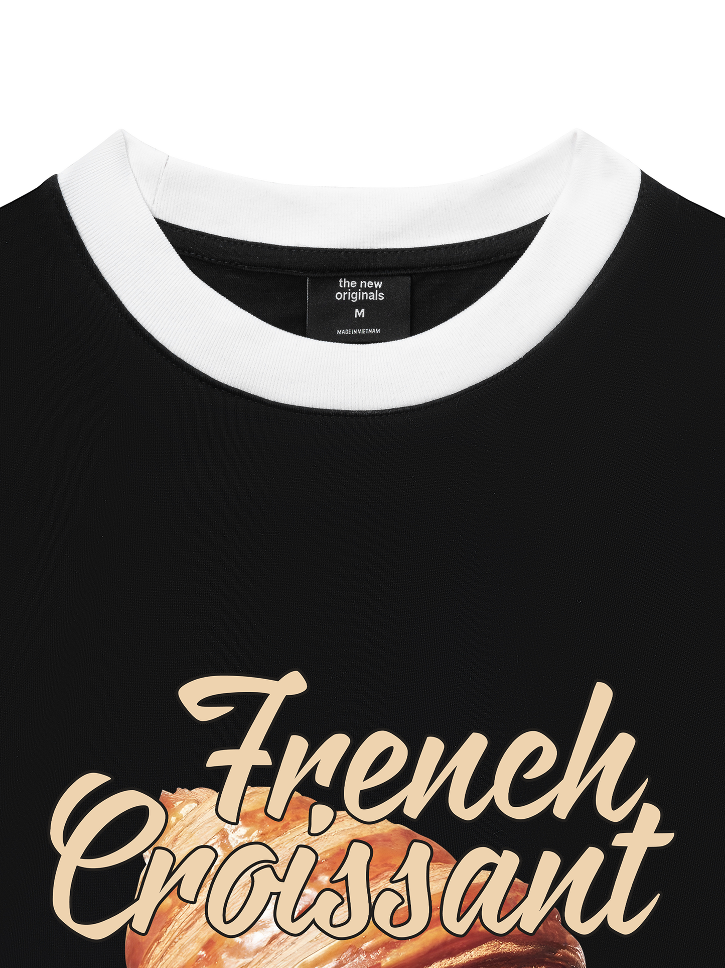 Áo Thun Ringer Relaxed Fit Foody French Croissant