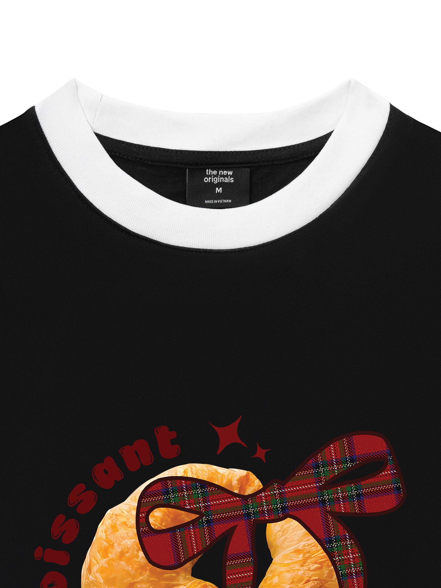 Áo Thun Ringer Relaxed Fit Sweet Pastry Red Plaid Bow