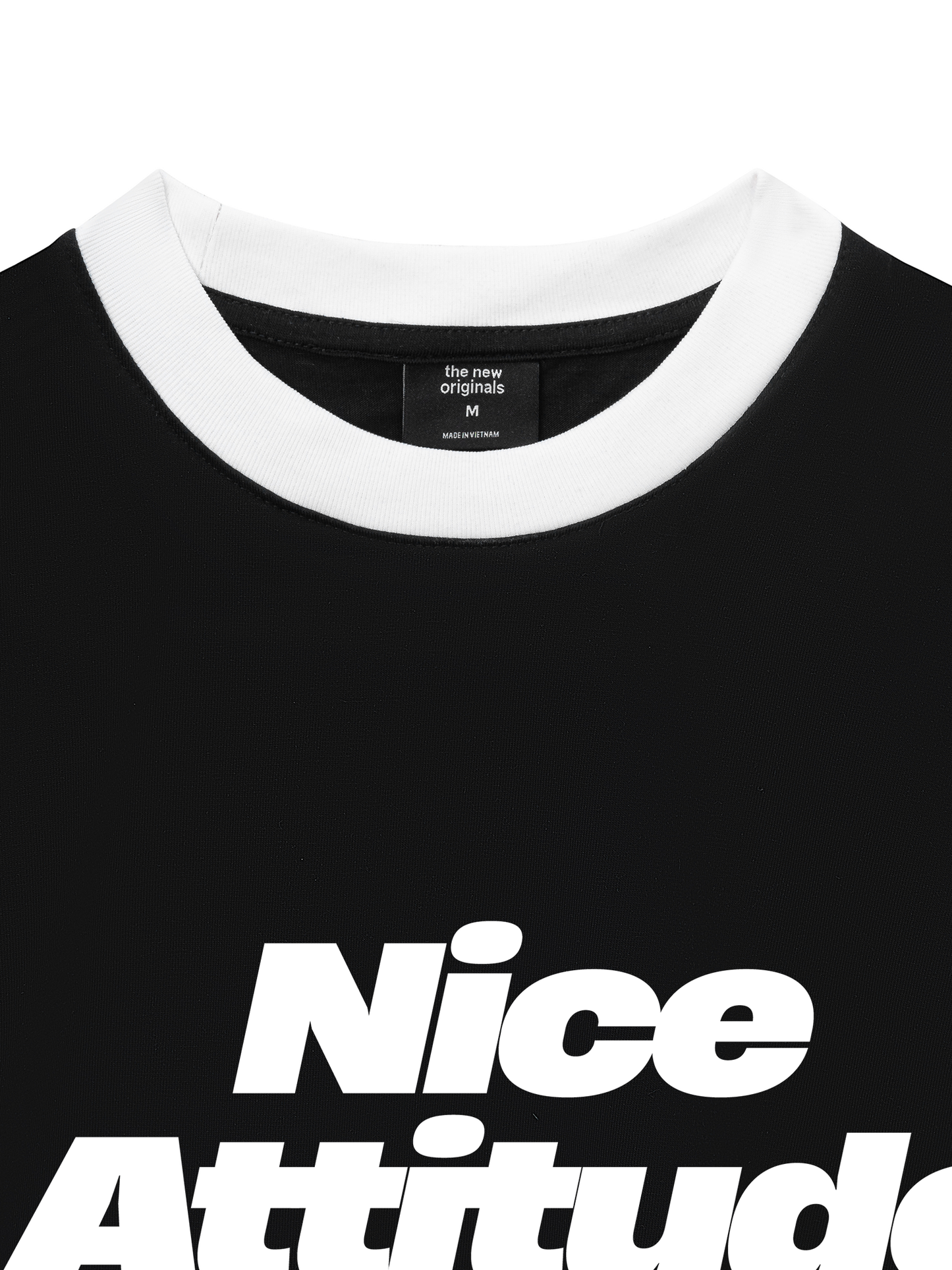 Áo Thun Ringer Relaxed Fit Life Vibe Nice Attitude