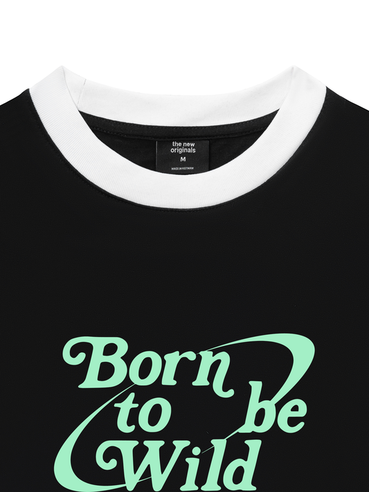 Áo Thun Ringer Relaxed Fit Born To Be Wild