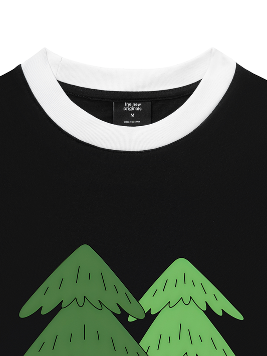 Áo Thun Ringer Relaxed Fit Let_s go camping