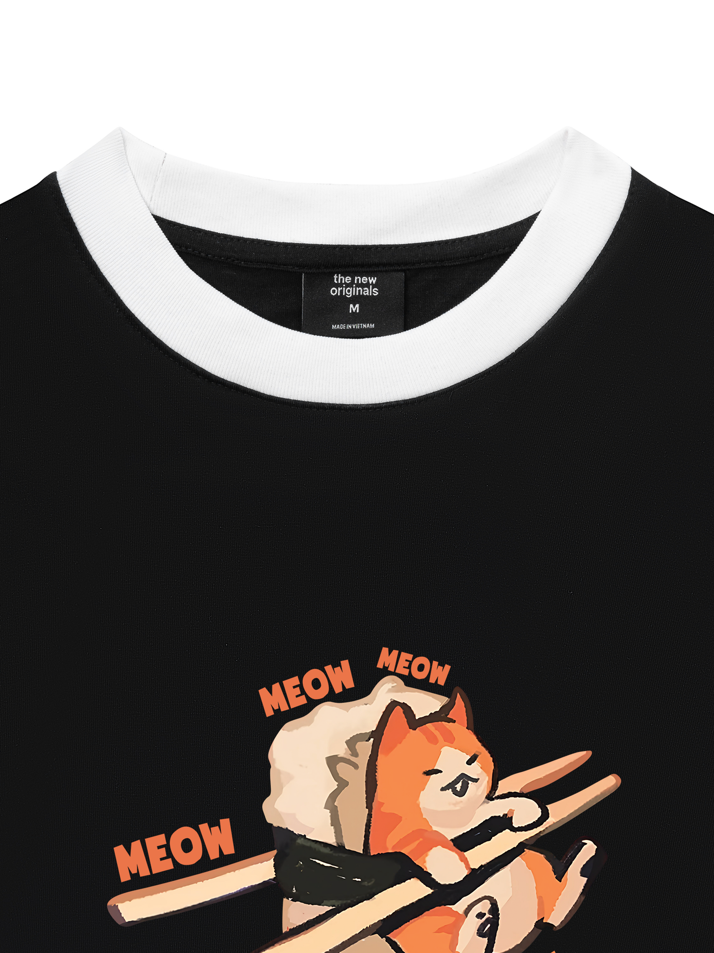 Áo Thun Ringer Relaxed Fit Sushi Meow