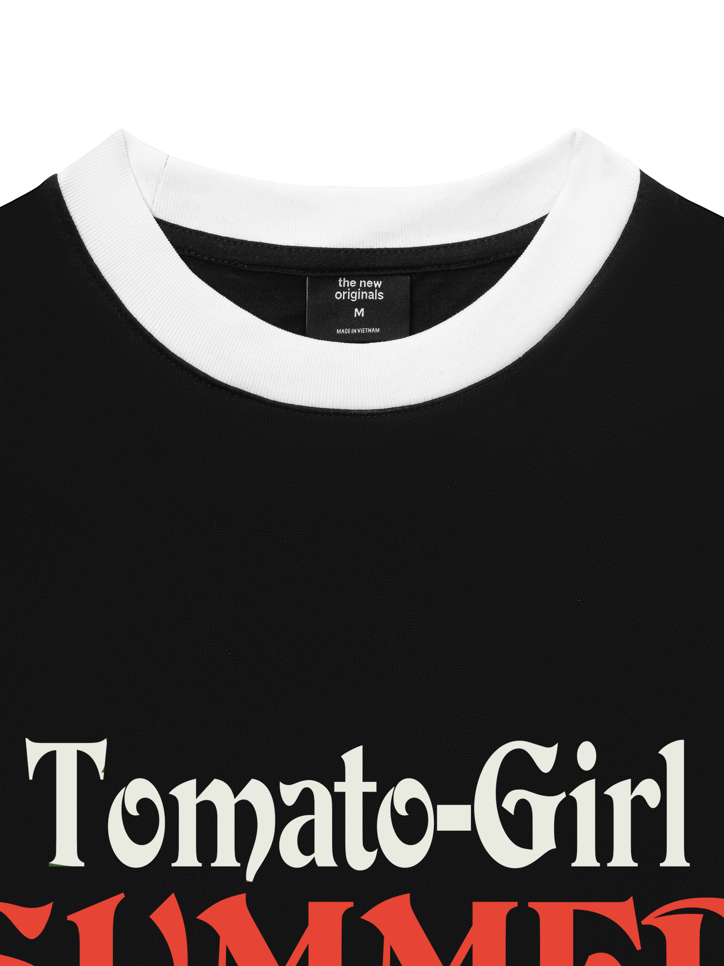 Áo Thun Ringer Relaxed Fit Suummer Vibes Tomato Girl