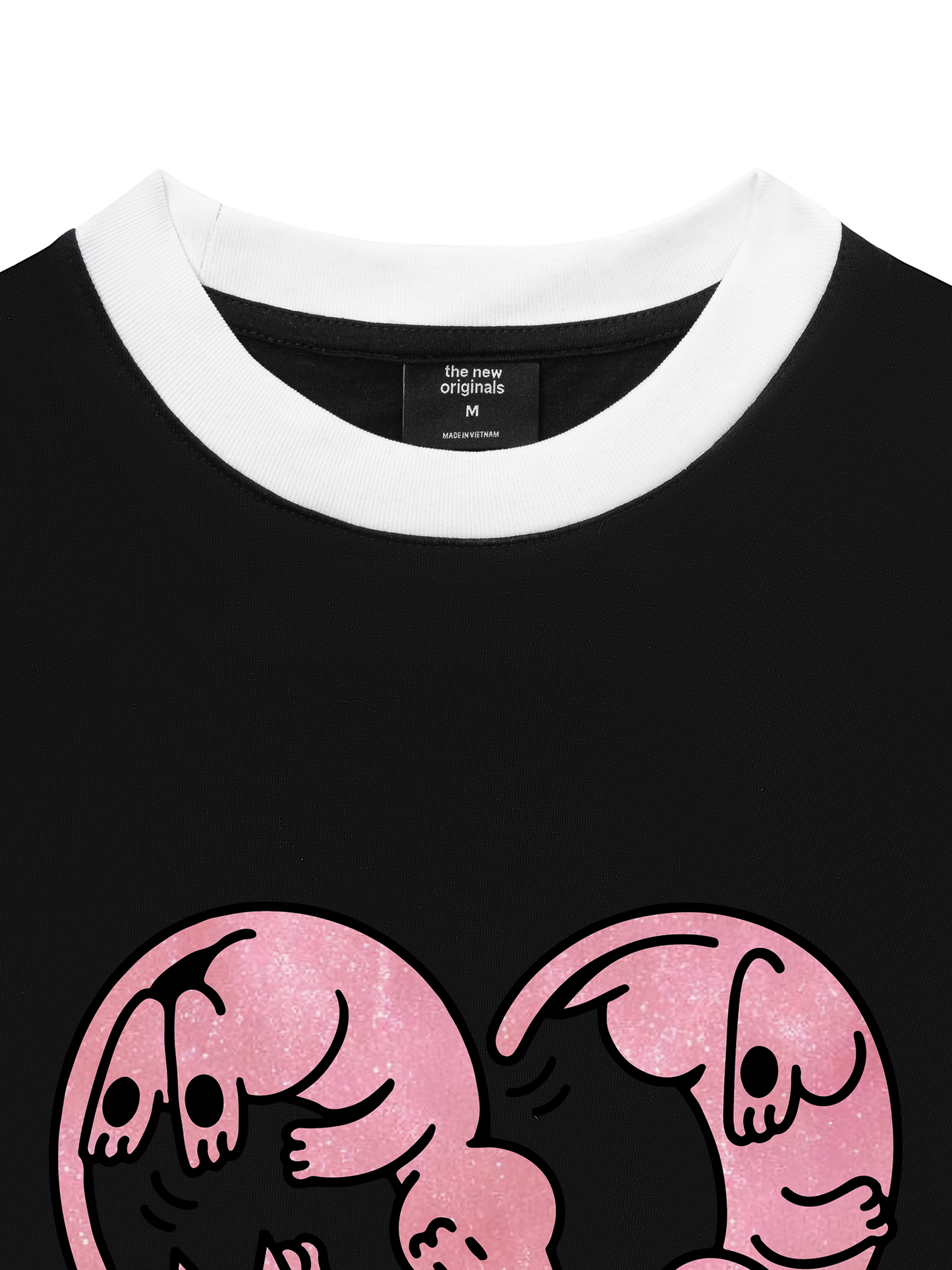 Áo Thun Ringer Relaxed Fit Meow Meow Heart