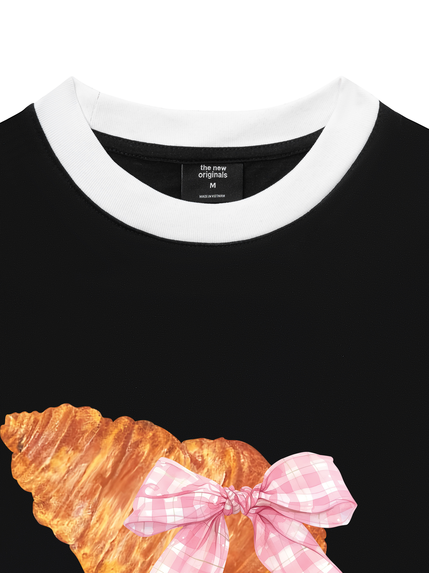 Áo Thun Ringer Relaxed Fit Go Get A Croissant