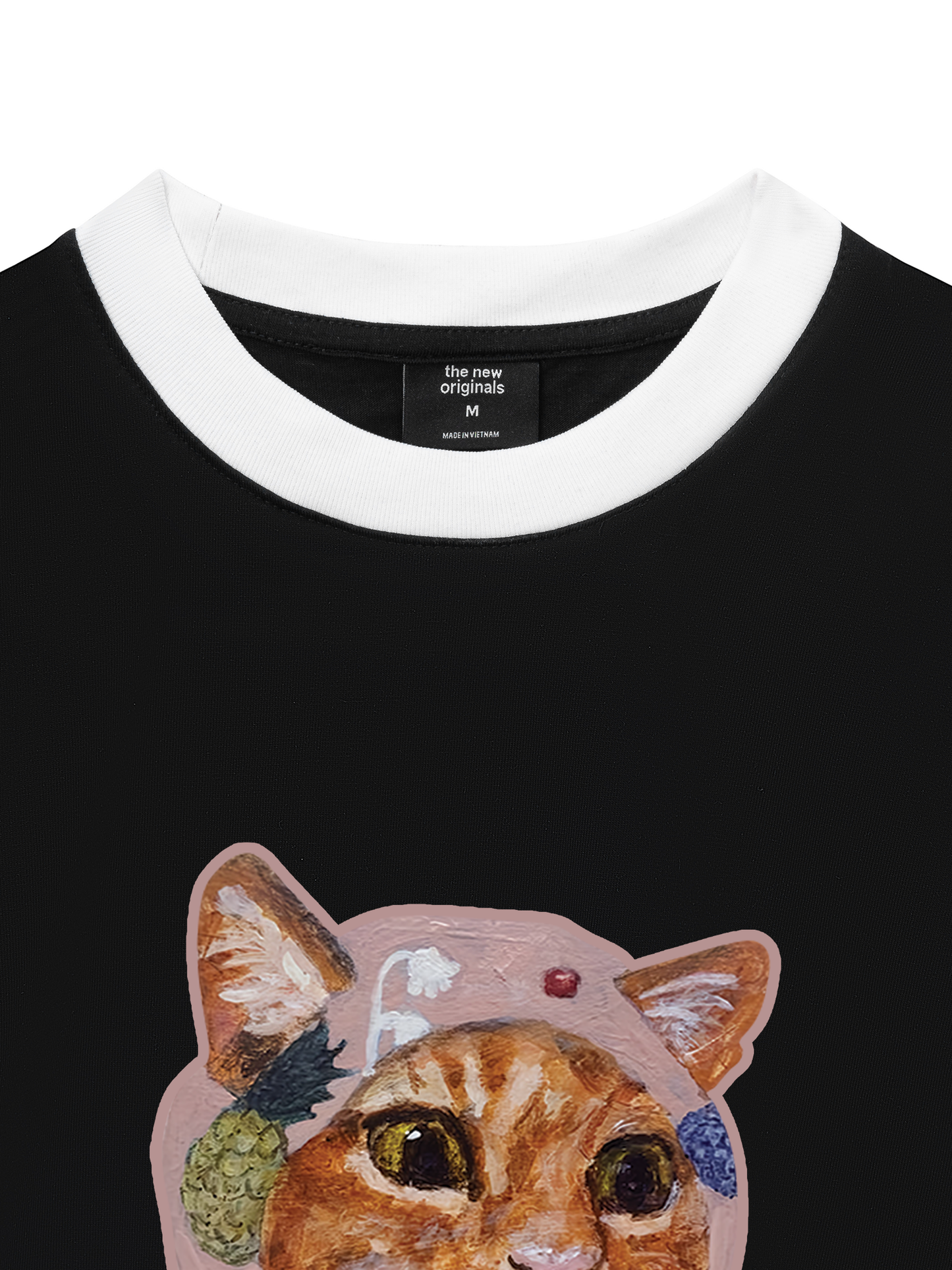 Áo Thun Ringer Relaxed Fit Crazy Cat