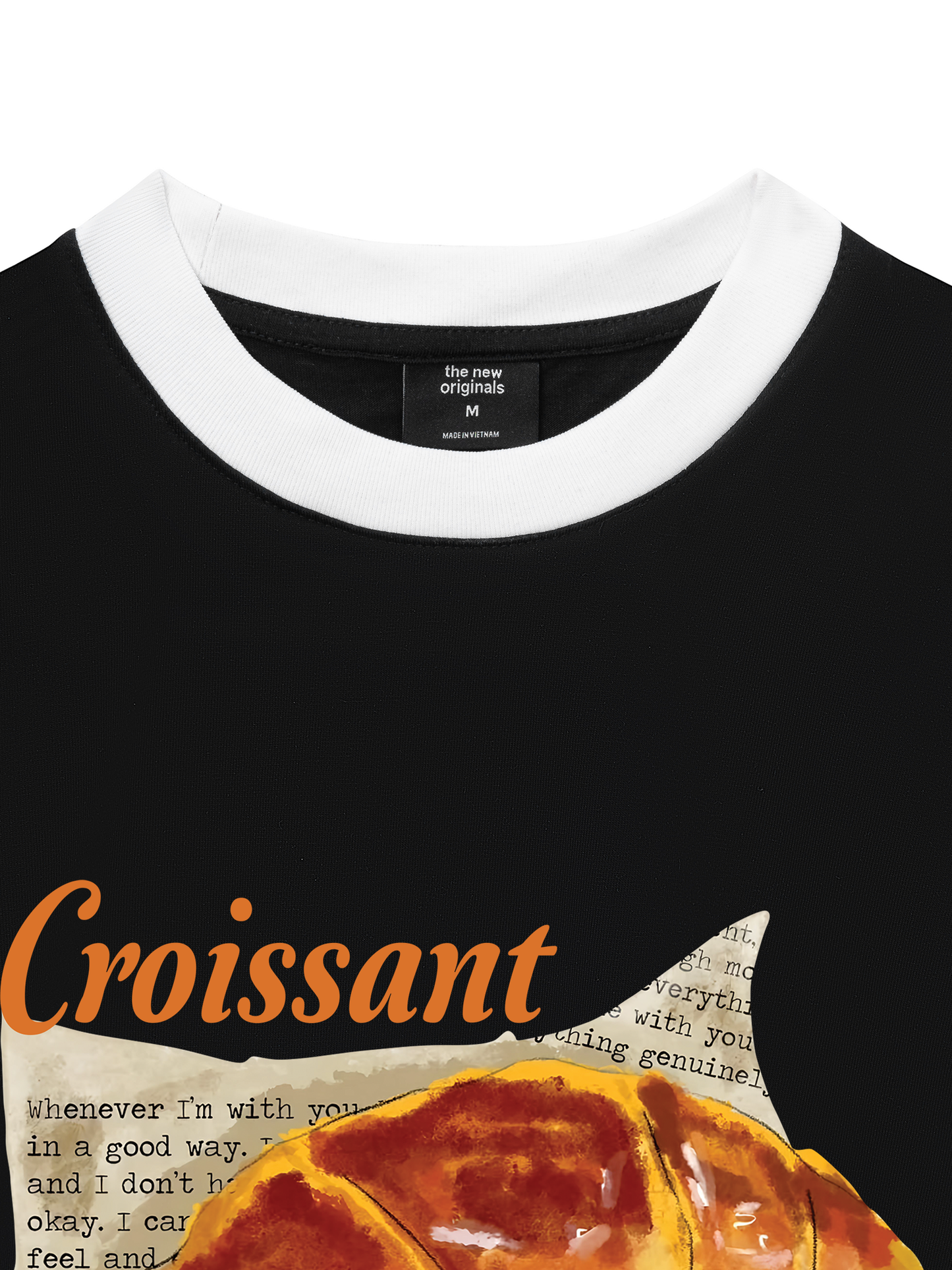 Áo Thun Ringer Relaxed Fit Croissant