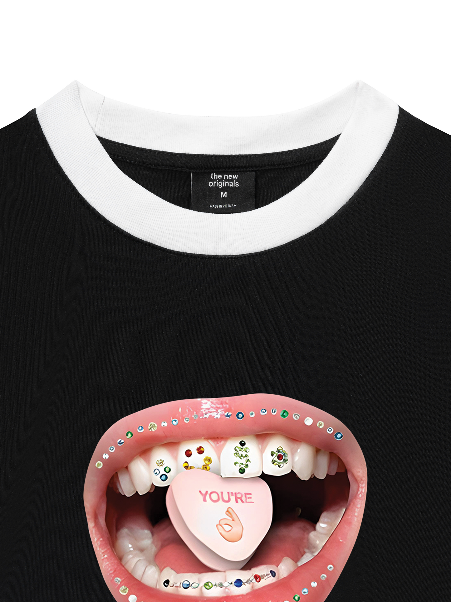 Áo Thun Ringer Relaxed Fit Diamond Grills Pills