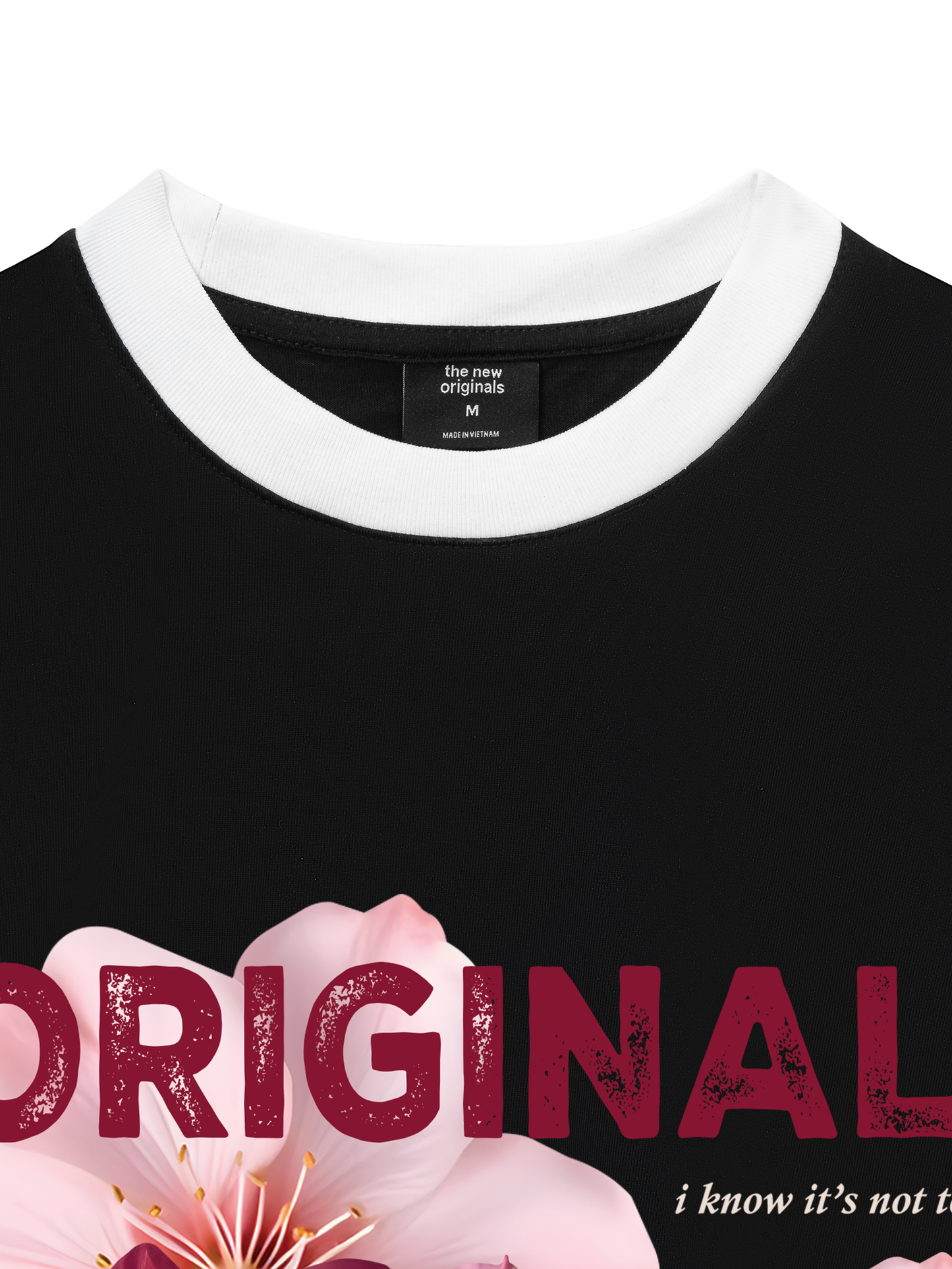 Áo Thun Ringer Relaxed Fit Summer Vibes Pink Floral