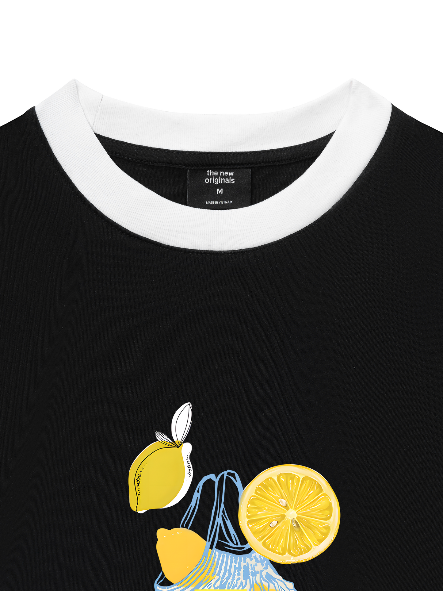 Áo Thun Ringer Relaxed Fit Summer Vibes Lemon Shopping