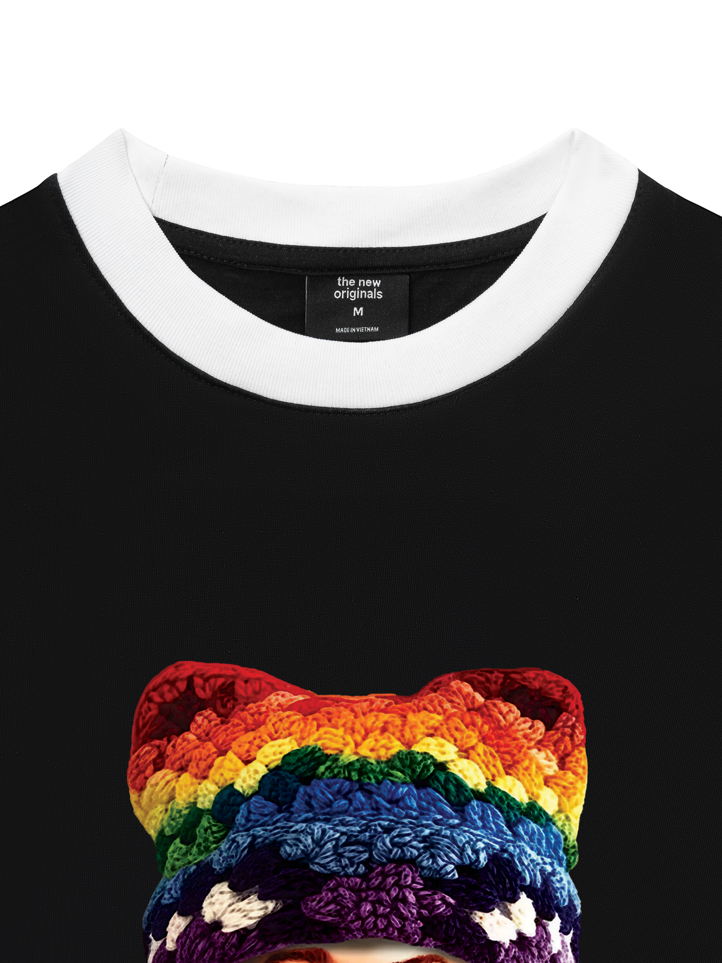 Áo Thun Ringer Relaxed Fit Bad Boy & Rainbow Crochet Hat