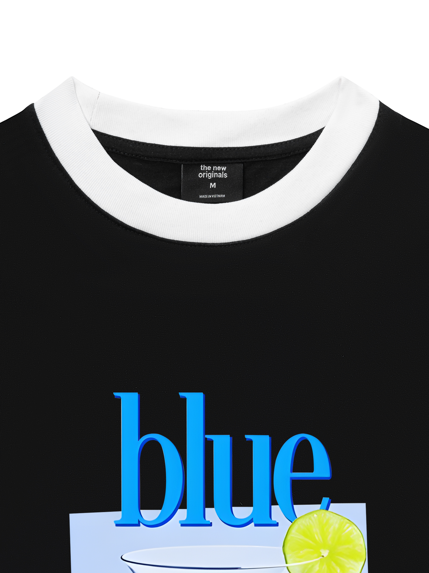Áo Thun Ringer Relaxed Fit Fresh Blue Lagoon