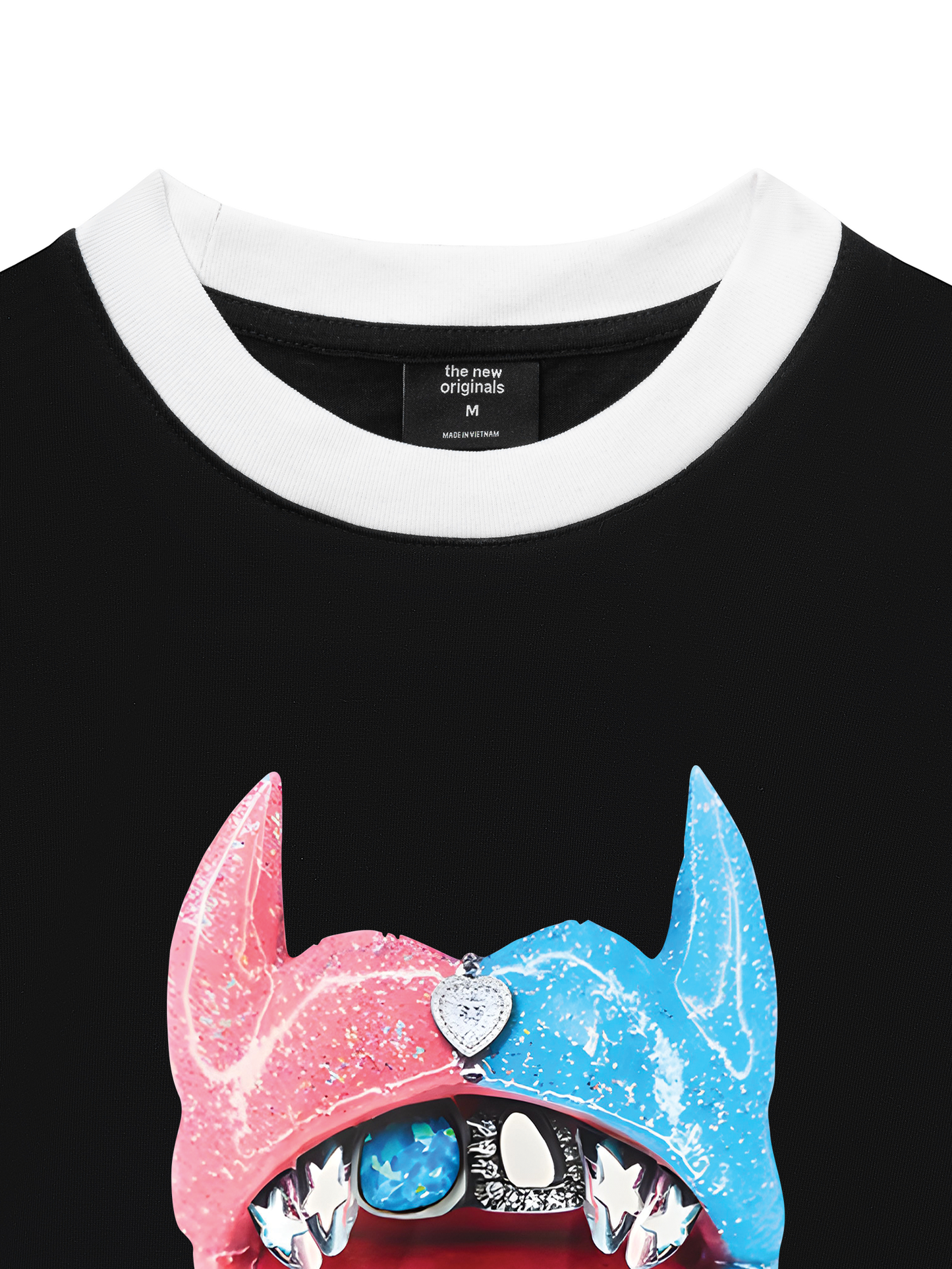 Áo Thun Ringer Relaxed Fit BOUNCE BACK© two-tone devil lip
