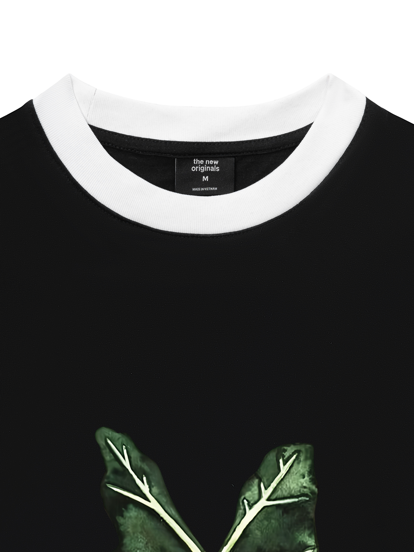 Áo Thun Ringer Relaxed Fit Tropical Alocasia Leaf
