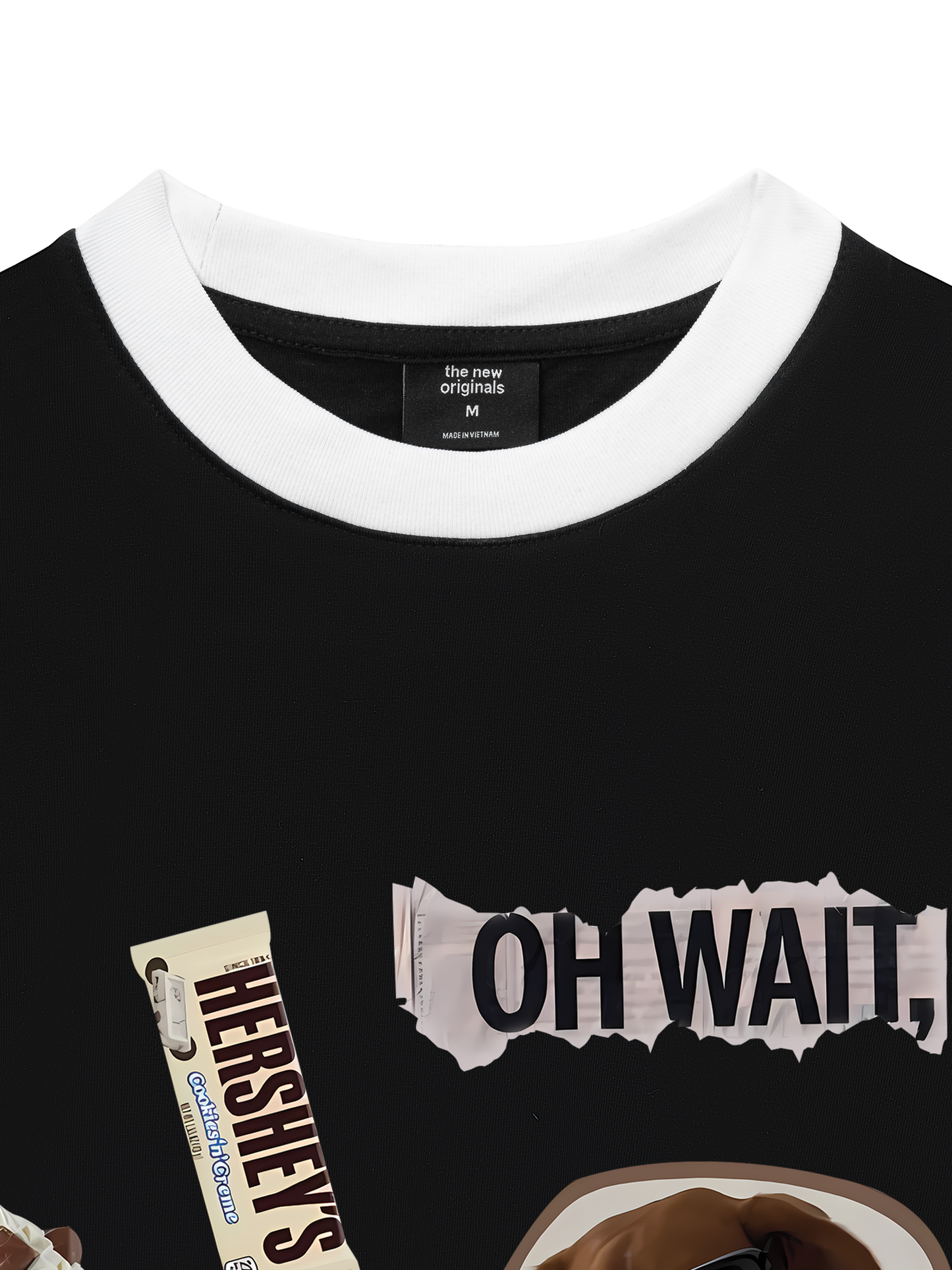 Áo Thun Ringer Relaxed Fit Sweet Pastry Cute Puppy Chocolate