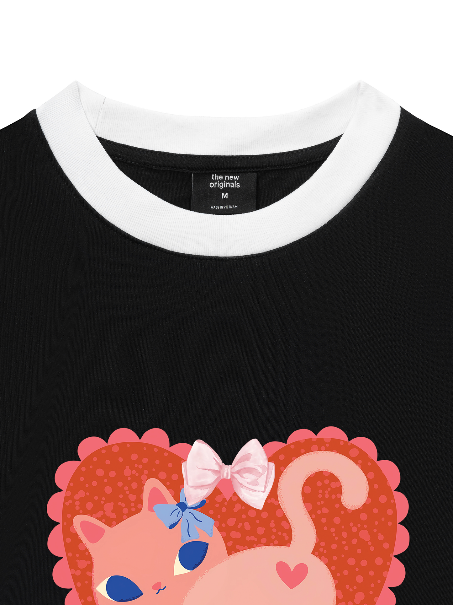 Áo Thun Ringer Relaxed Fit Kitten Kiss