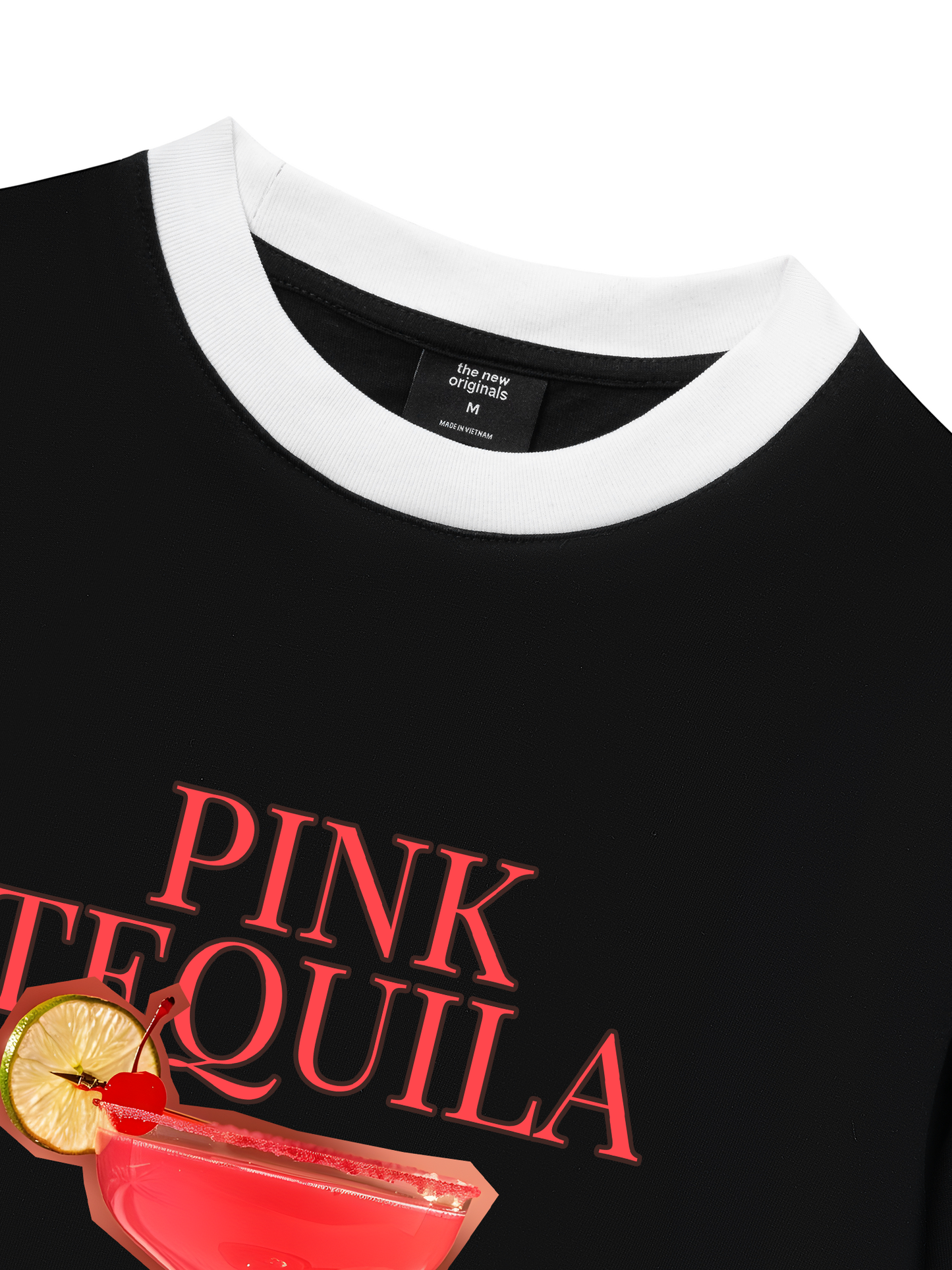 Áo Thun Ringer Relaxed Fit Fresh Pink Tequila