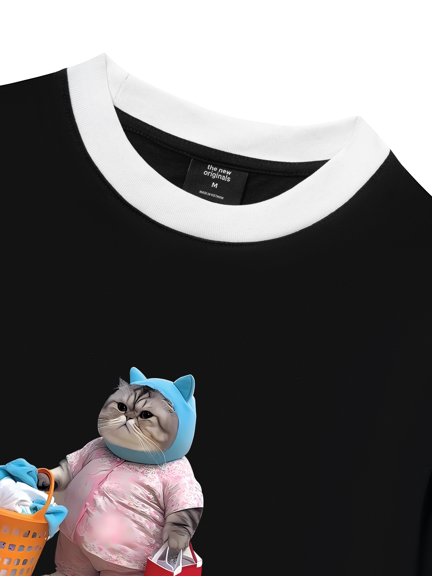 Áo Thun Ringer Relaxed Fit Animal Mood Mommy Meow