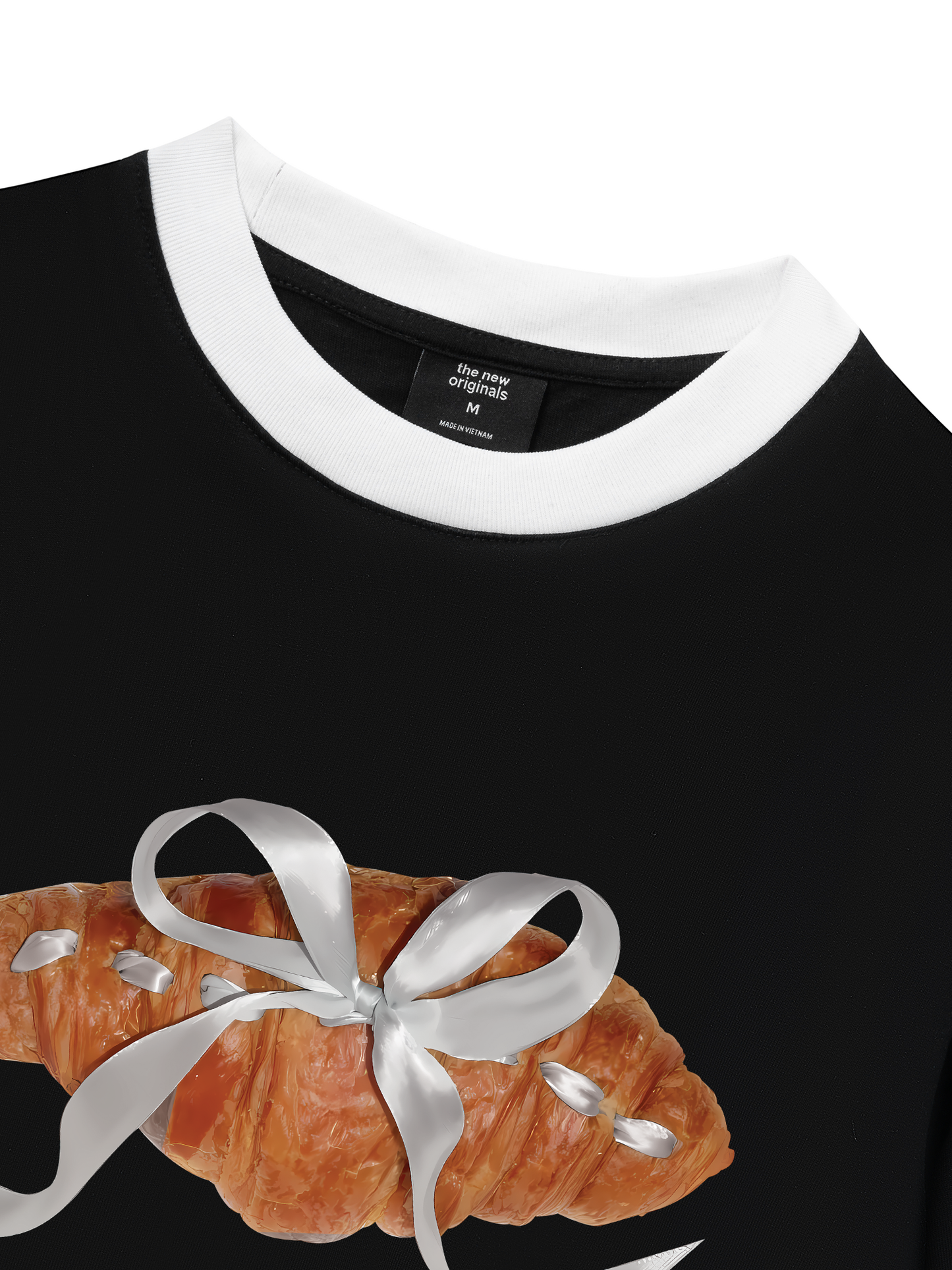 Áo Thun Ringer Relaxed Fit Sweet Pastry Silver Bow
