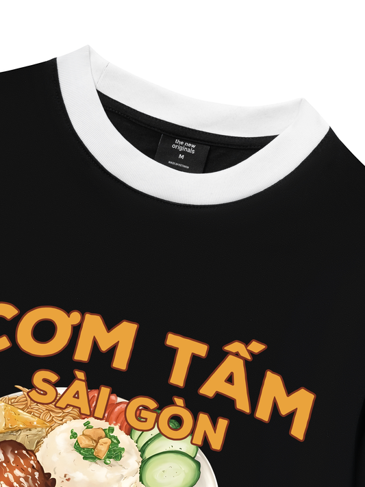 Áo Thun Ringer Relaxed Fit Foody Cơm Tấm Sài Gòn