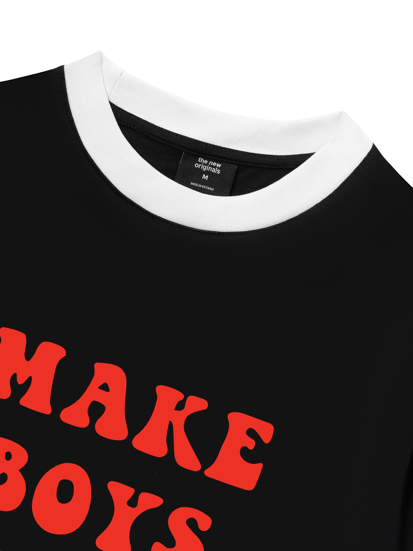 Áo Thun Ringer Relaxed Fit Make boys cry