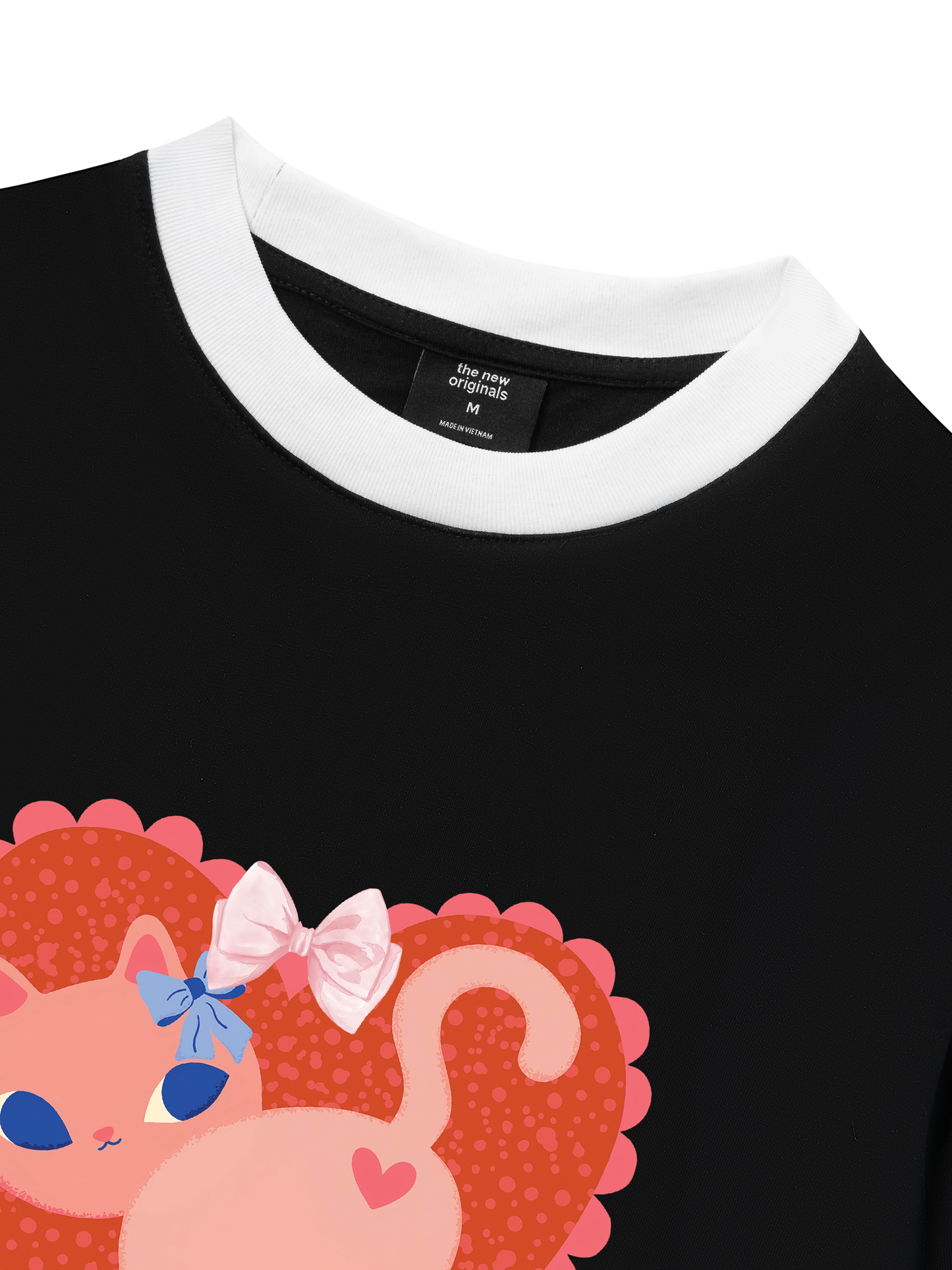 Áo Thun Ringer Relaxed Fit Kitten Kiss
