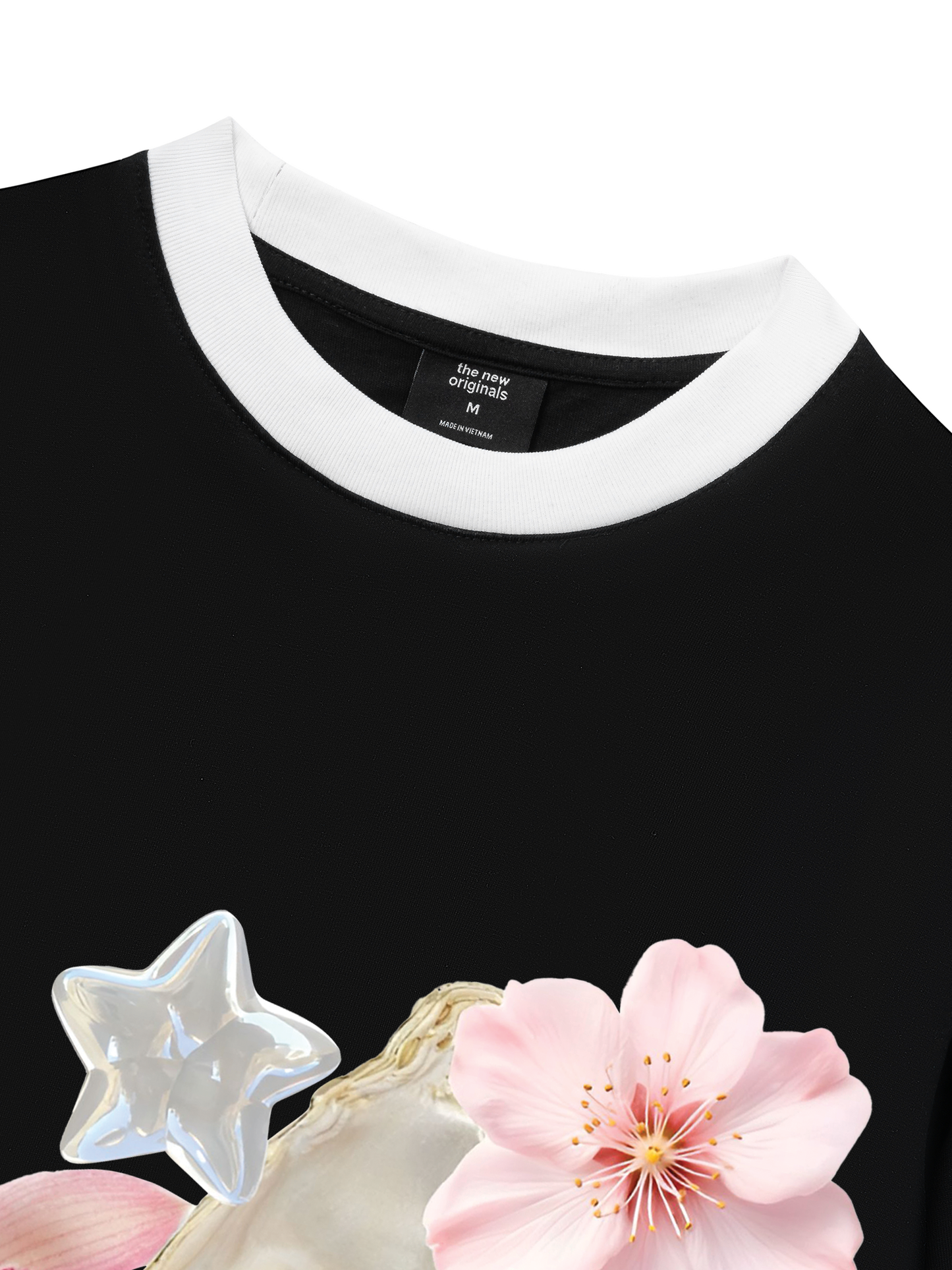 Áo Thun Ringer Relaxed Fit Pearl Bloom_
