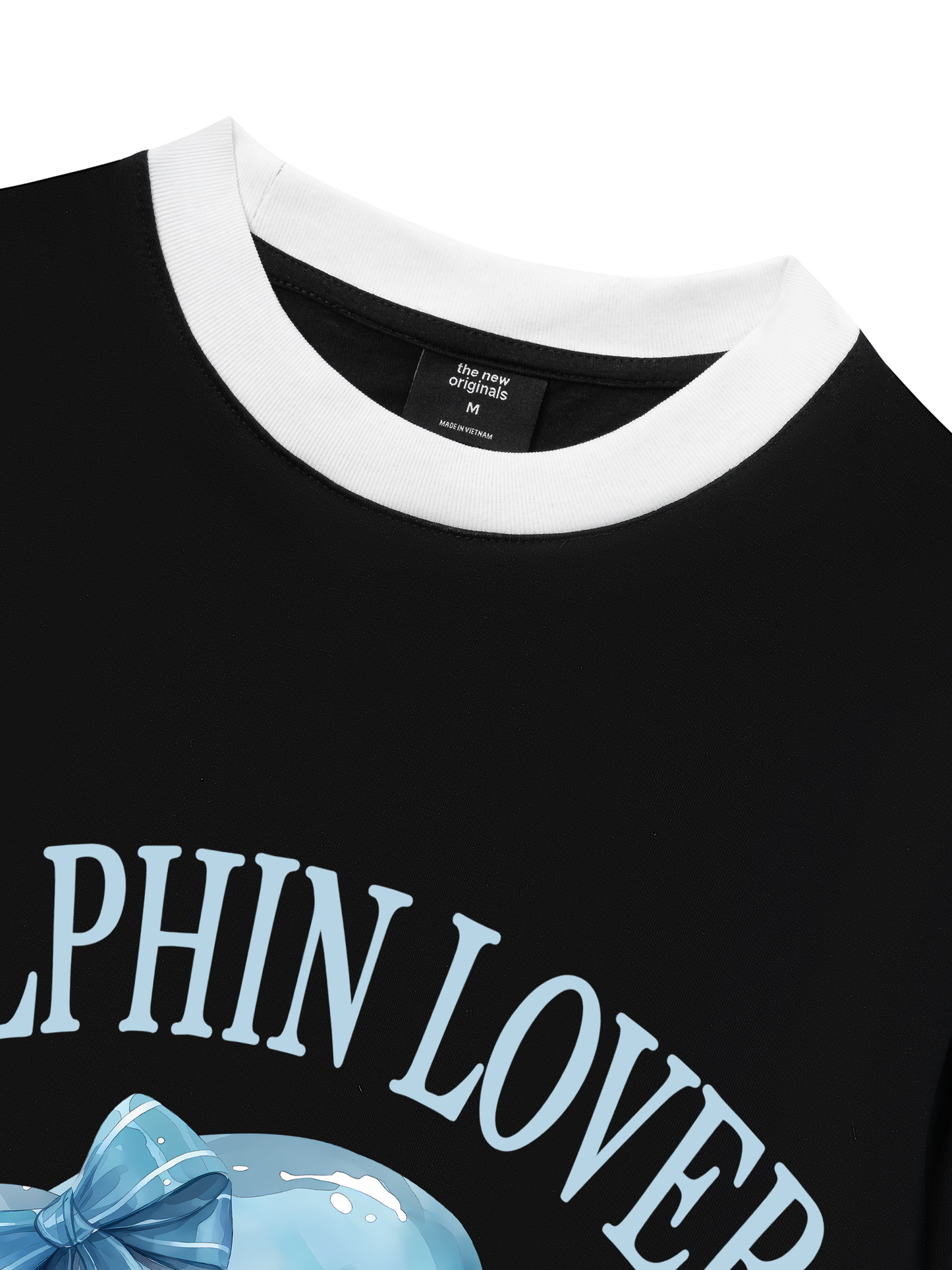 Áo Thun Ringer Relaxed Fit Ocean Dolphin Lover