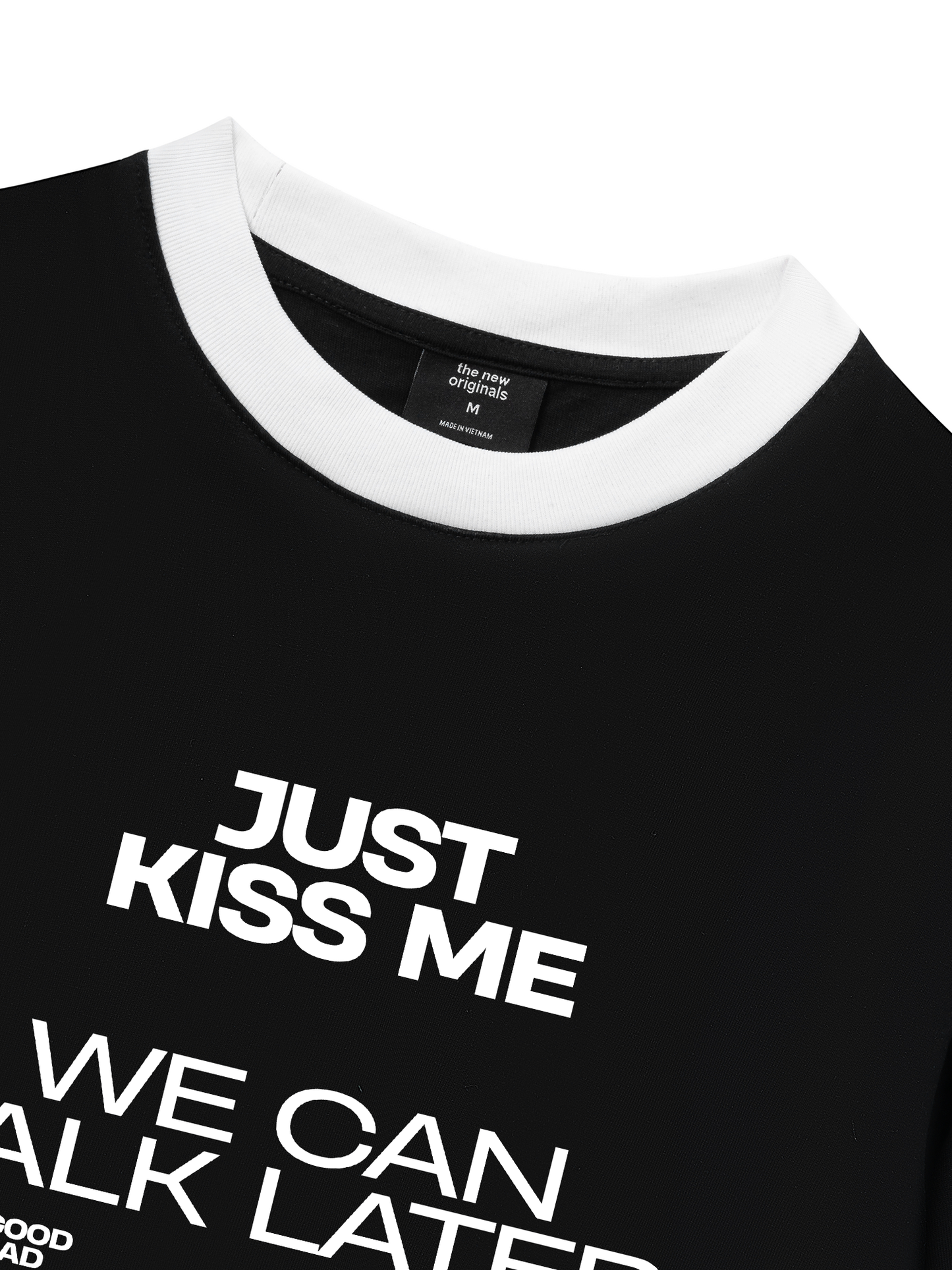 Áo Thun Ringer Relaxed Fit Life Vibe Just Kiss Me