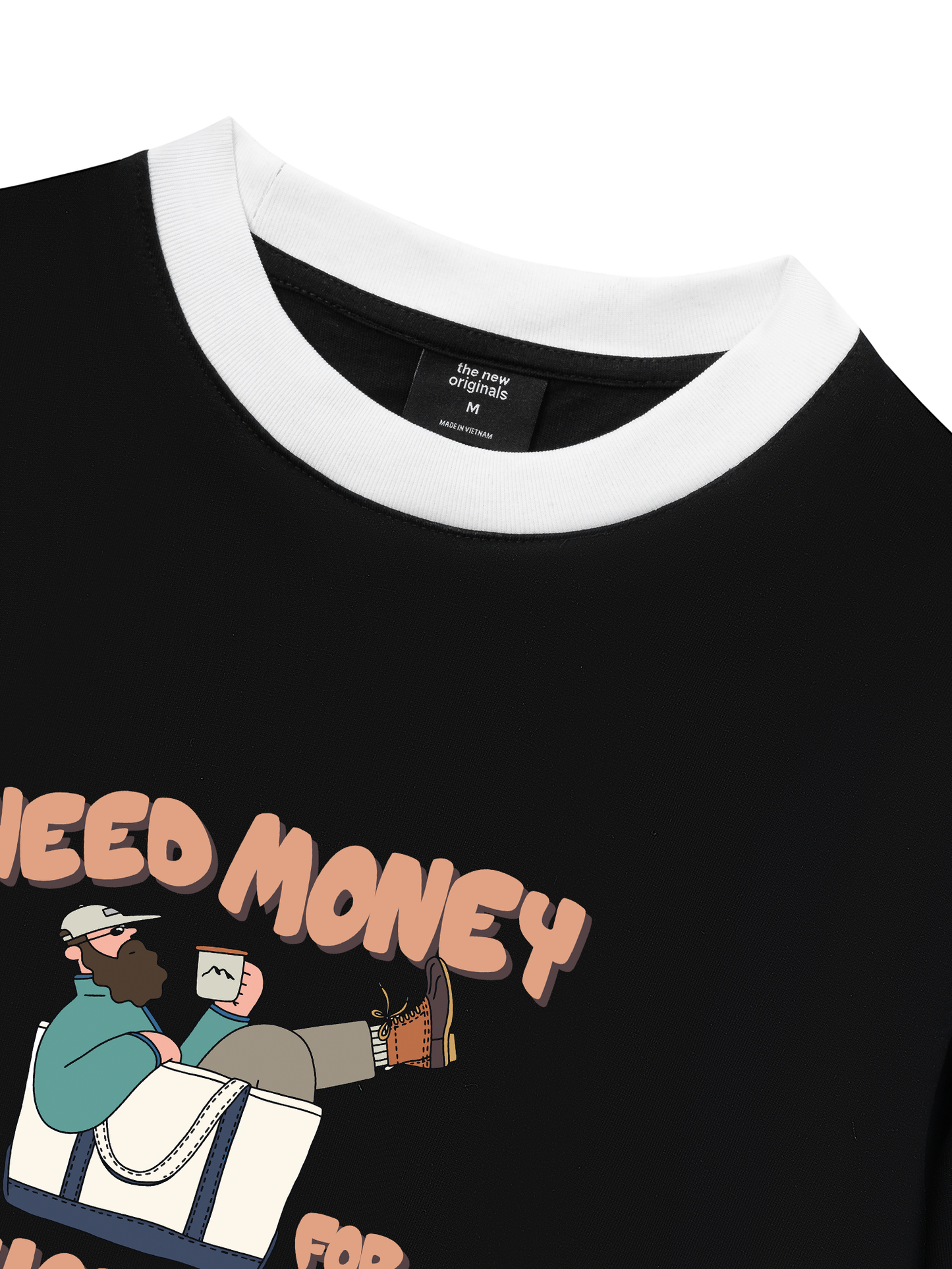 Áo Thun Ringer Relaxed Fit Weekend Need Money For Shopping