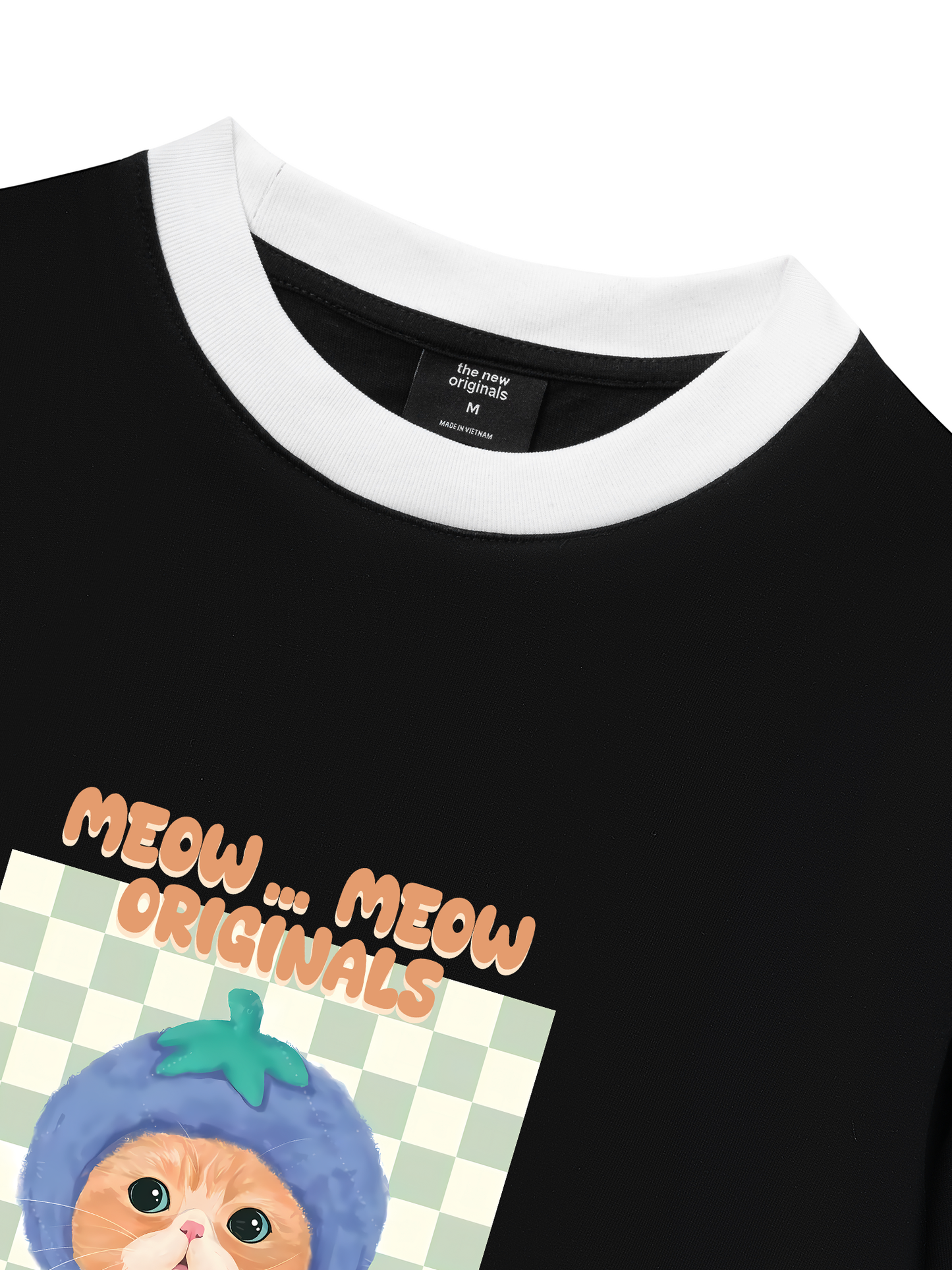 Áo Thun Ringer Relaxed Fit Animal Meow