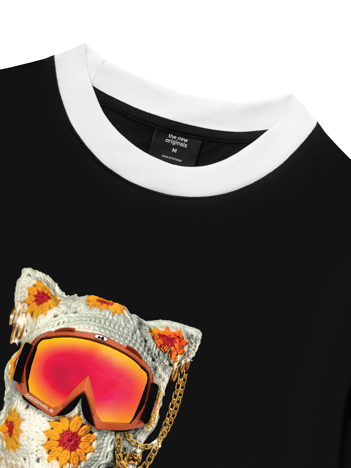 Áo Thun Ringer Relaxed Fit Functional Cat-ear Cap Black