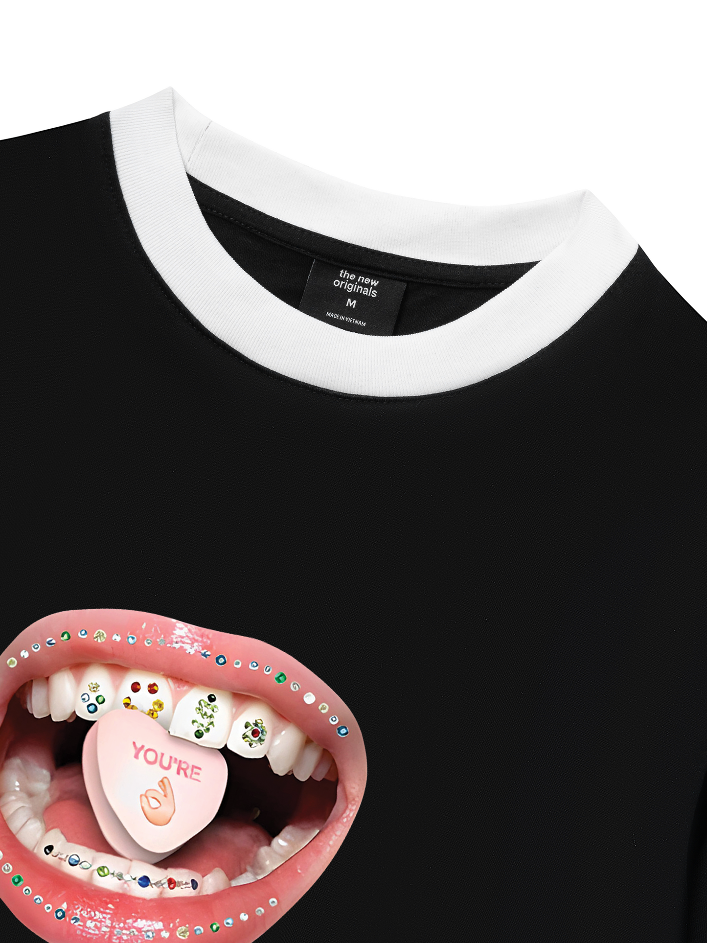 Áo Thun Ringer Relaxed Fit Diamond Grills Pills