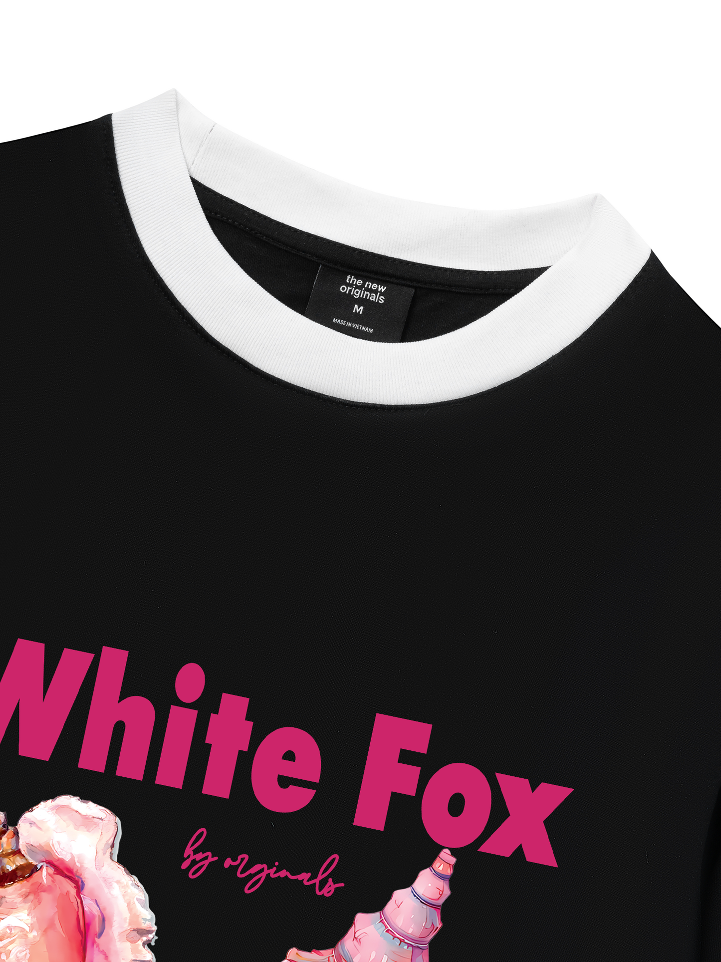 Áo Thun Ringer Relaxed Fit Ocean White Fox