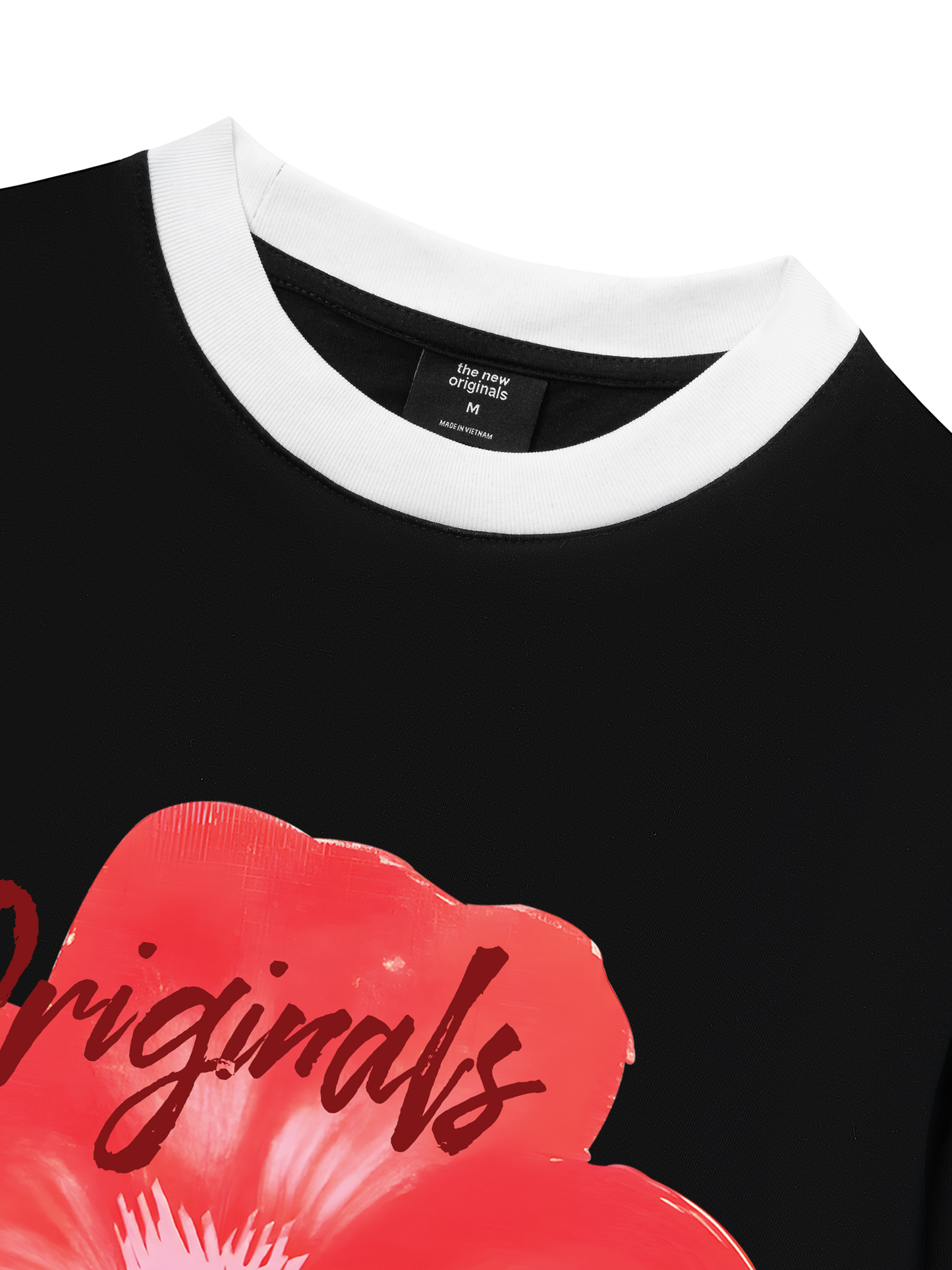 Áo Thun Ringer Relaxed Fit Summer Vibes Red Flower