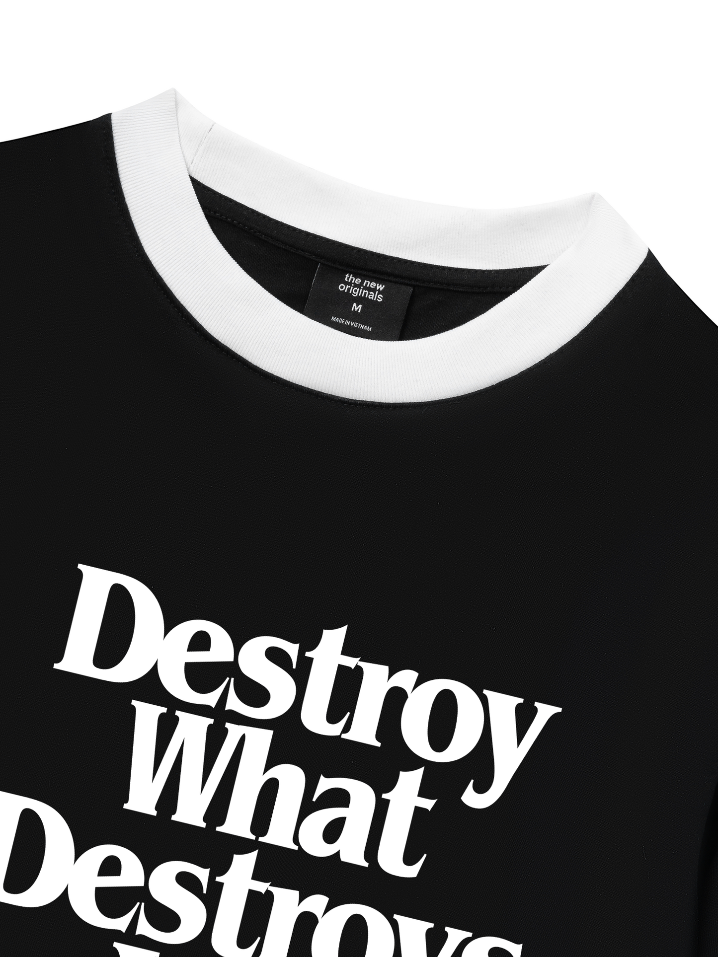 Áo Thun Ringer Relaxed Fit Life Vibe Destroy What Destroy You