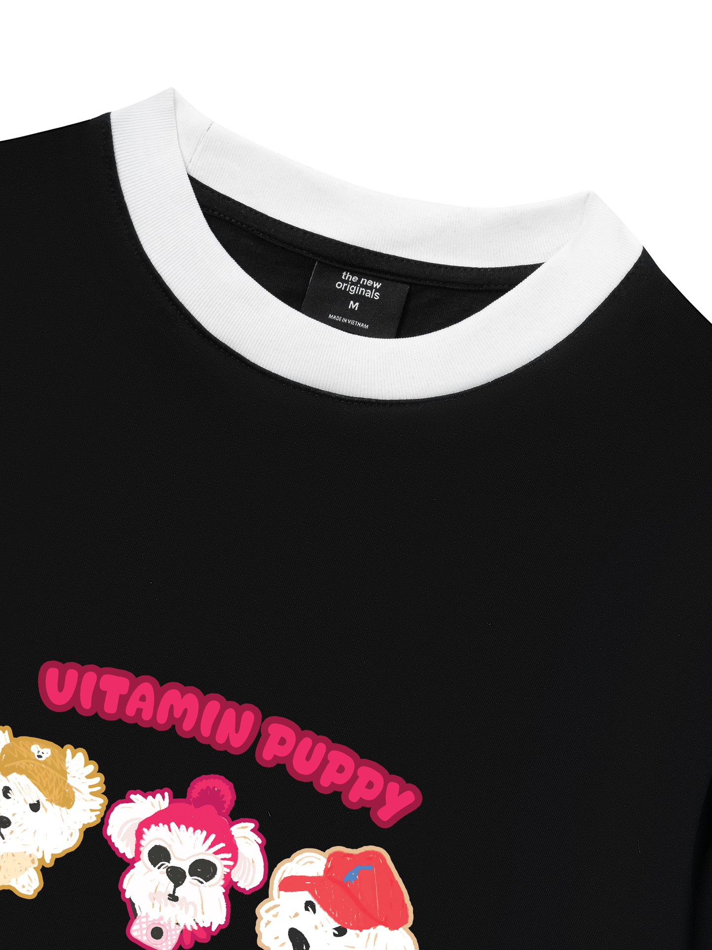 Áo Thun Ringer Relaxed Fit Animal Mood Viatmin Puppy