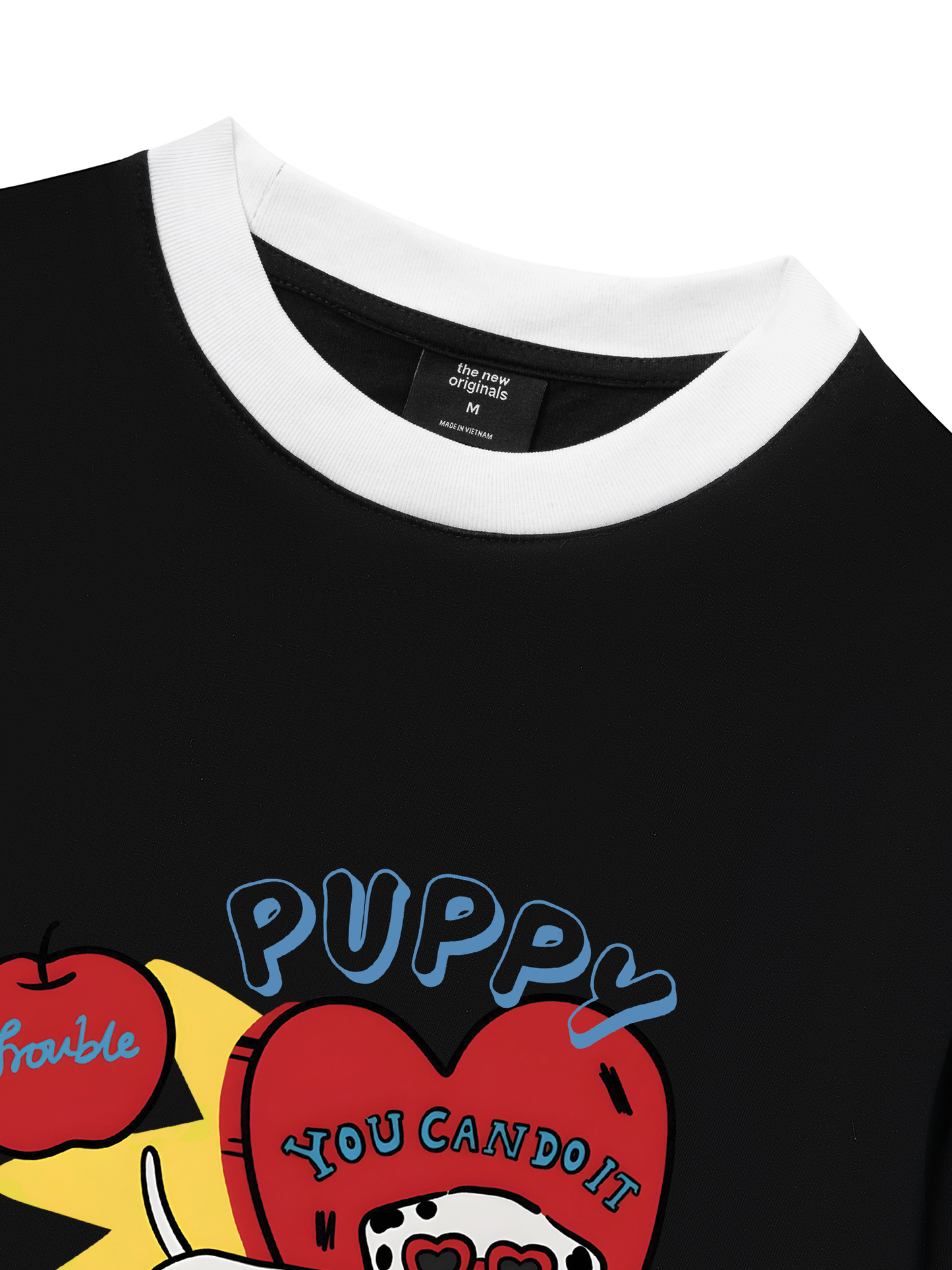 Áo Thun Ringer Relaxed Fit Puppy You Can Do It