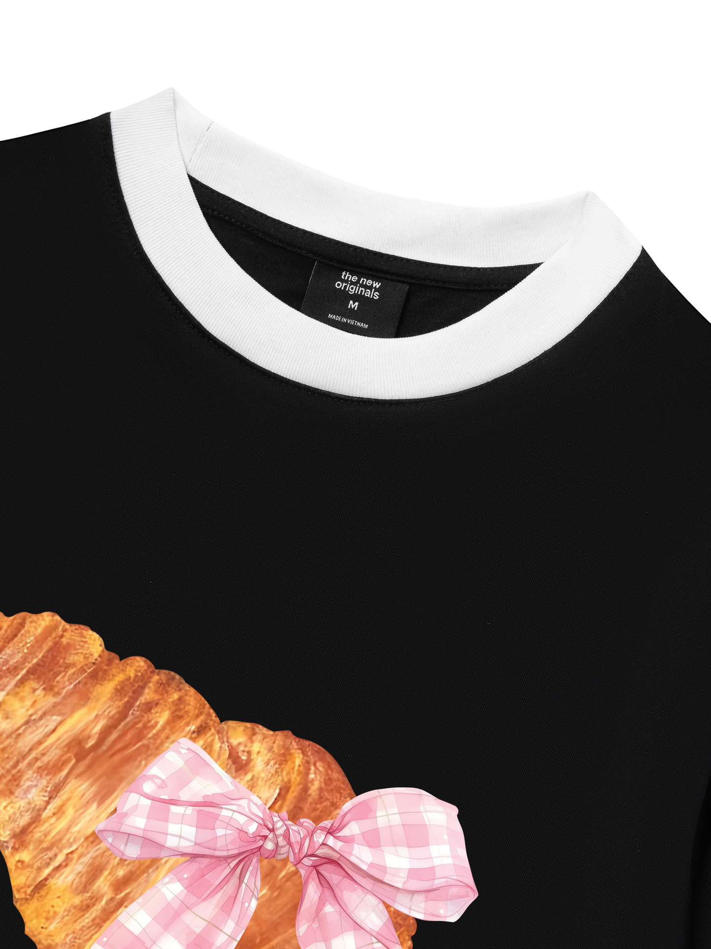 Áo Thun Ringer Relaxed Fit Go Get A Croissant