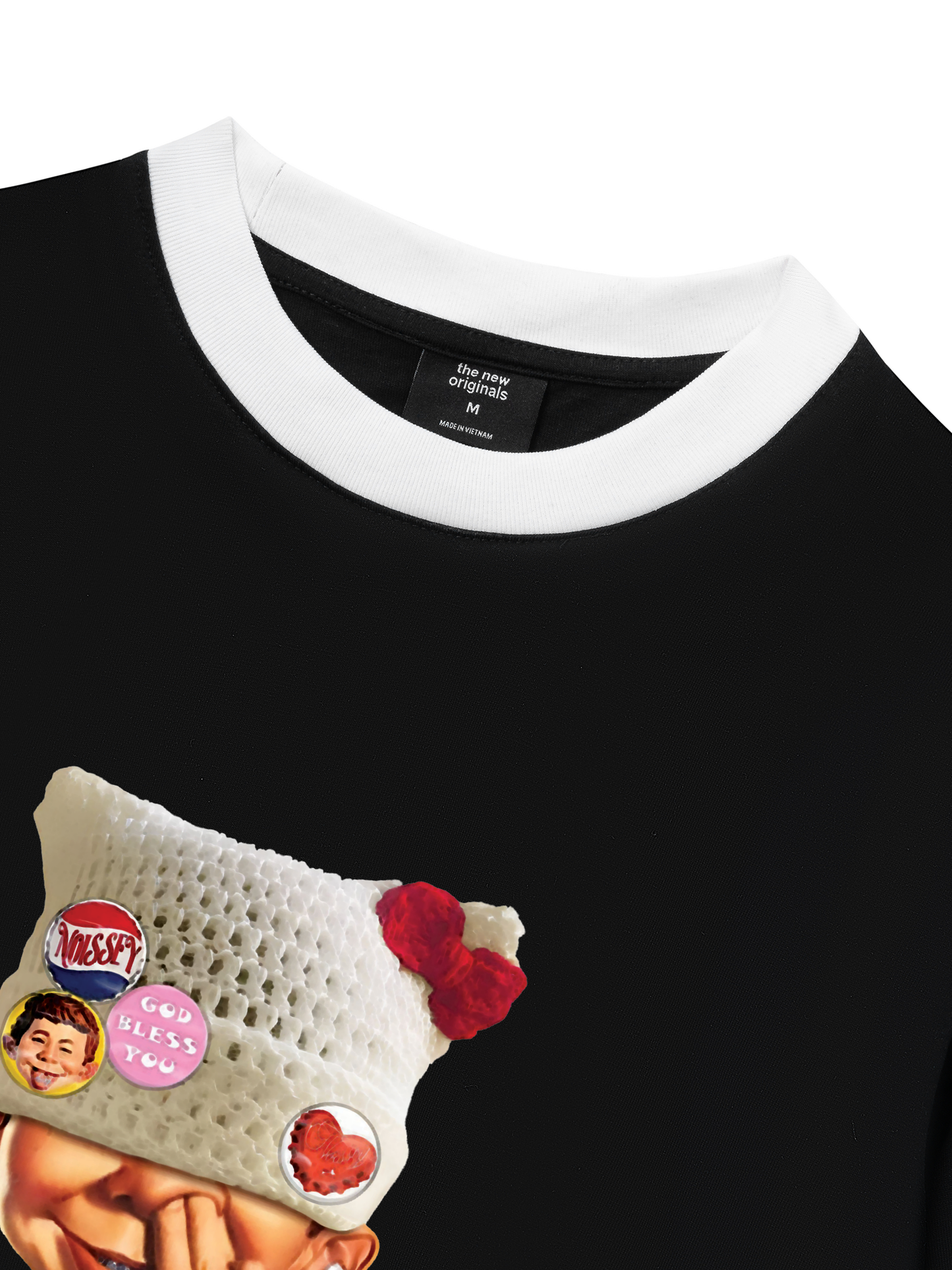 Áo Thun Ringer Relaxed Fit Badge DIY_ bad boy_s woolen hat