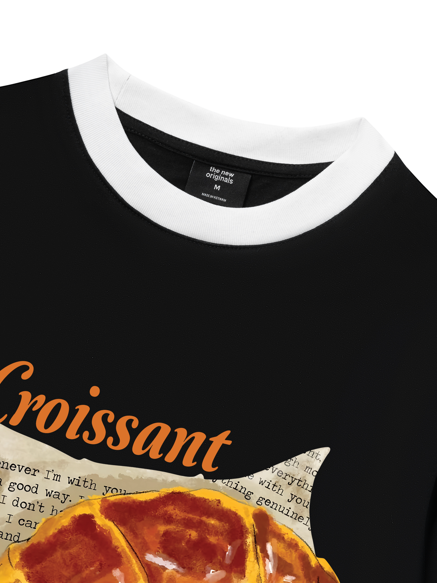 Áo Thun Ringer Relaxed Fit Croissant