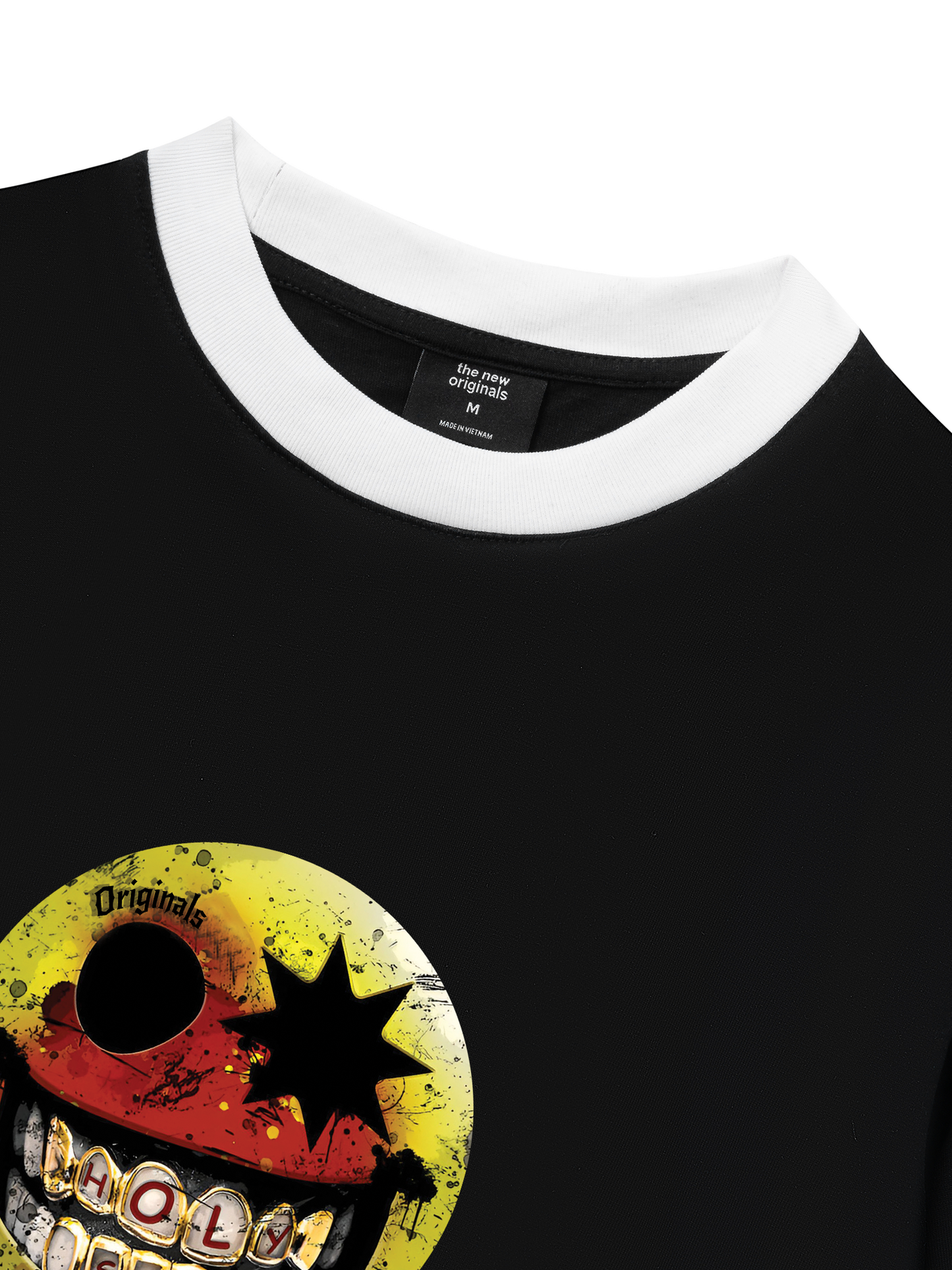 Áo Thun Ringer Relaxed Fit - Gangster Smiley