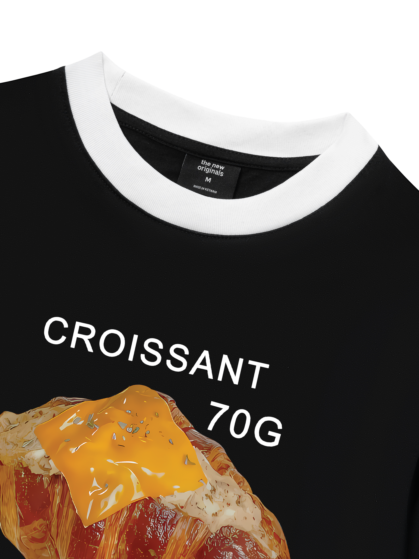 Áo Thun Ringer Relaxed Fit Sweet Pastry Croisant