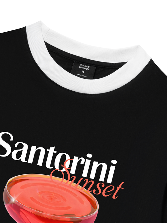 Áo Thun Ringer Relaxed Fit Fresh Santorini Sunset